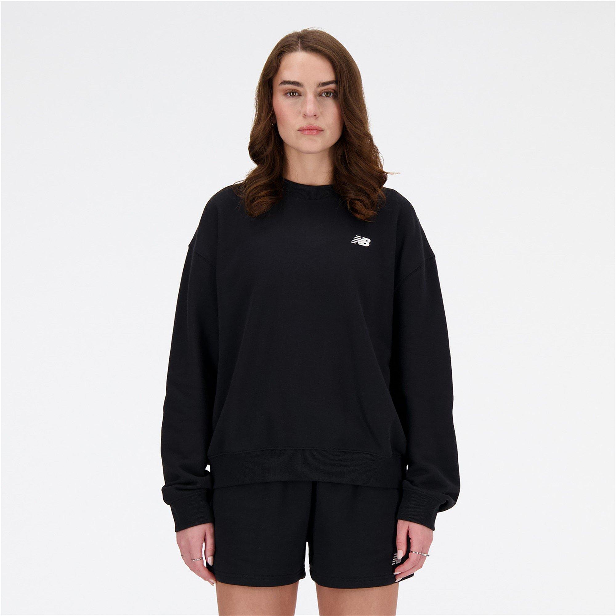Black - New Balance - French Terry Crewneck Top - 1