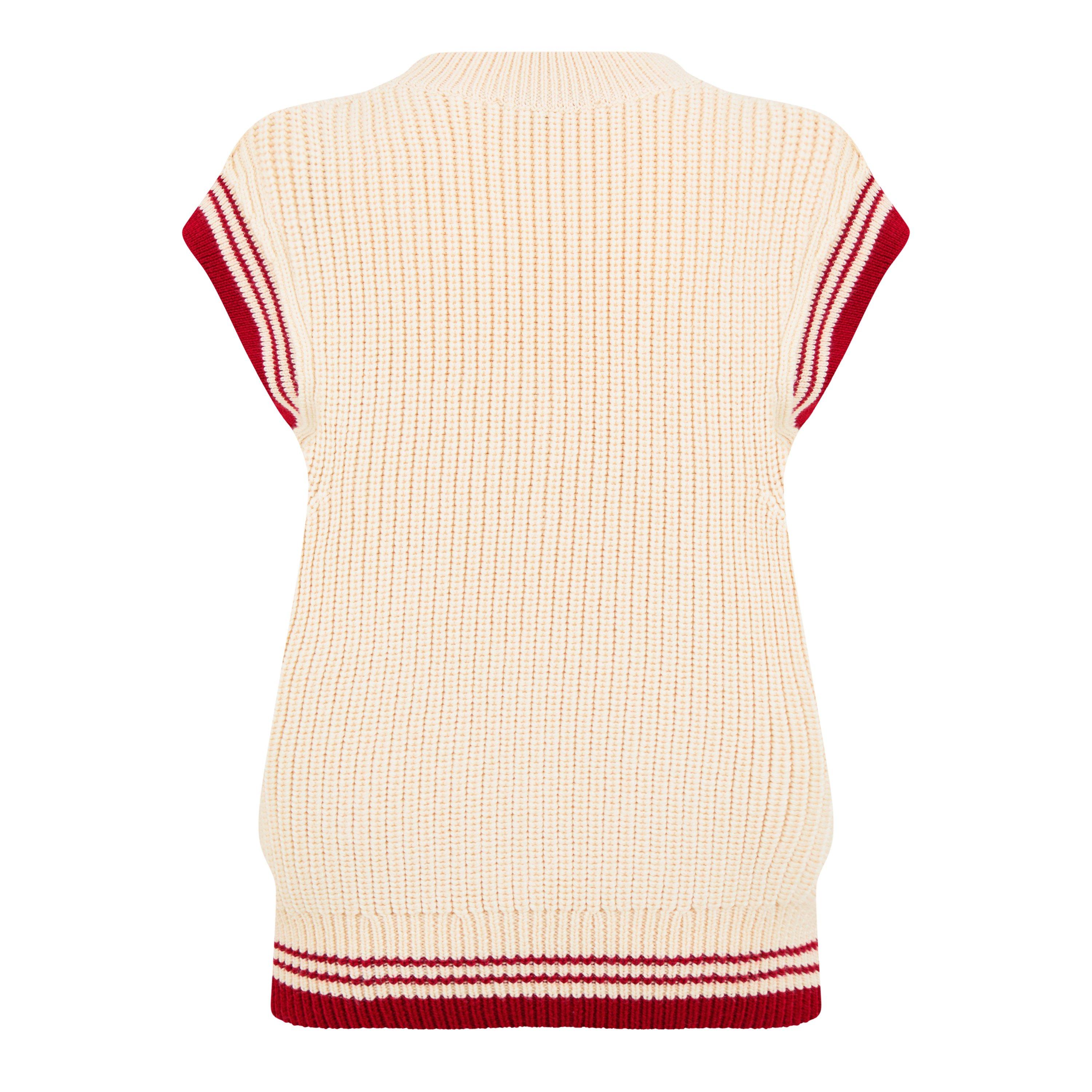 White Cream - Ami Paris - Ami De Coeur Sweater Vest - 6
