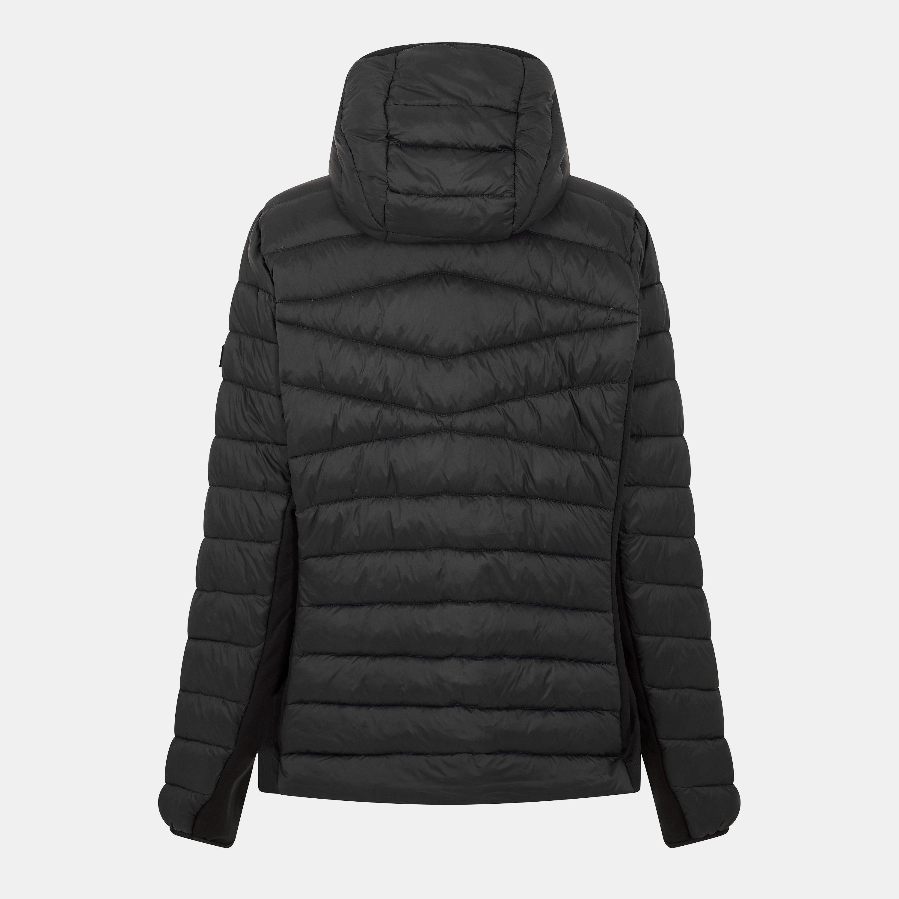 Black - Barbour International - Women's Grid Lock Water Resistant Long Sleeve Short Puffer Jacket - 2