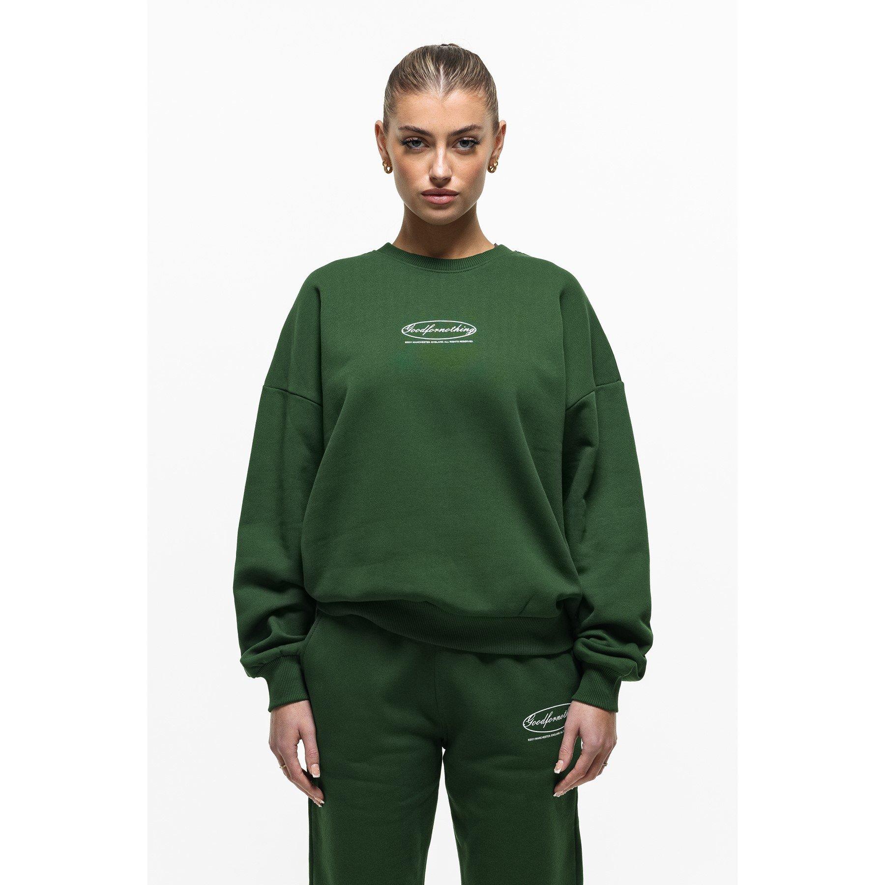 Green - Good For Nothing - Oval Sweatshirt Dark Green - 1