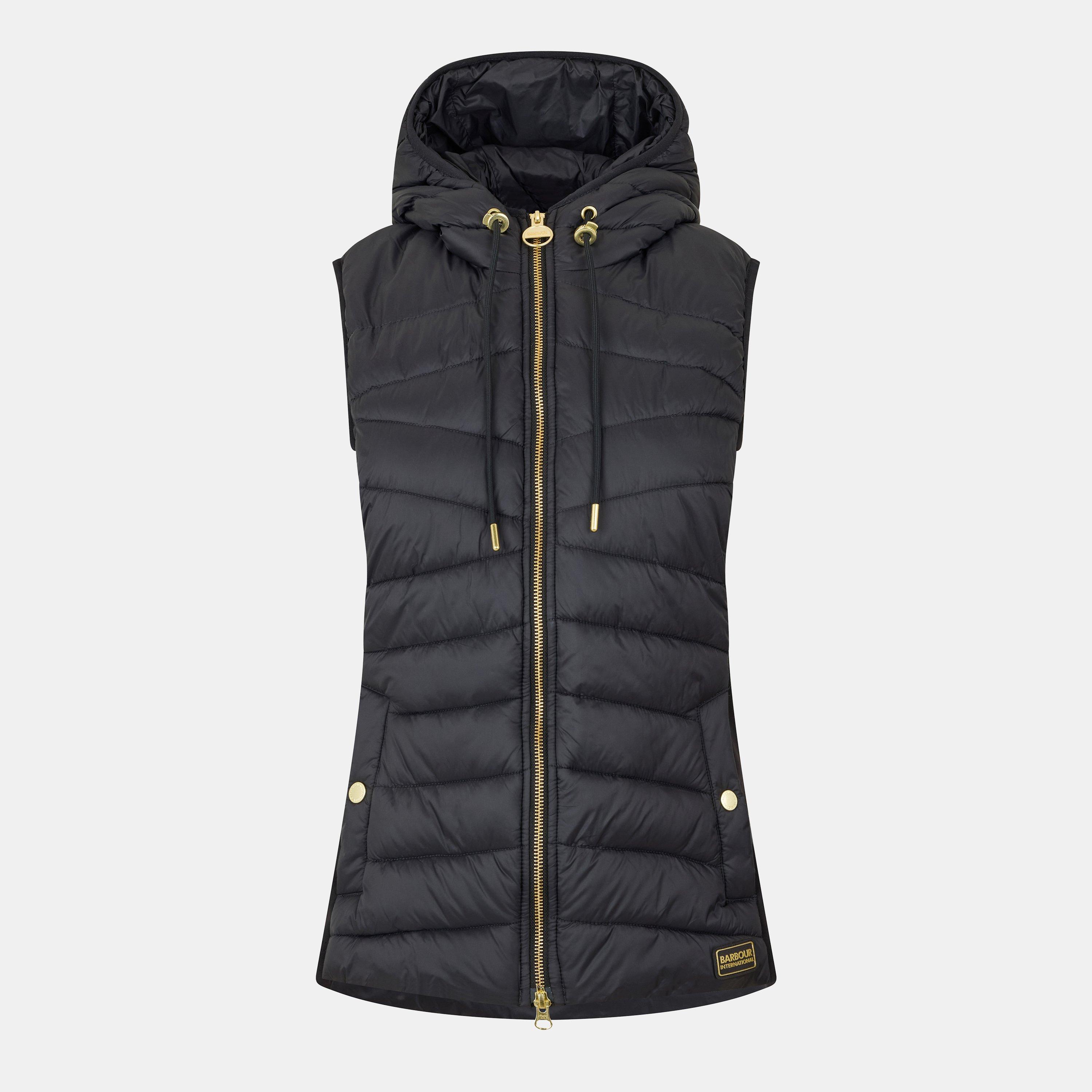 Black - Barbour International - Women's Grid Hooded Gilet - 1
