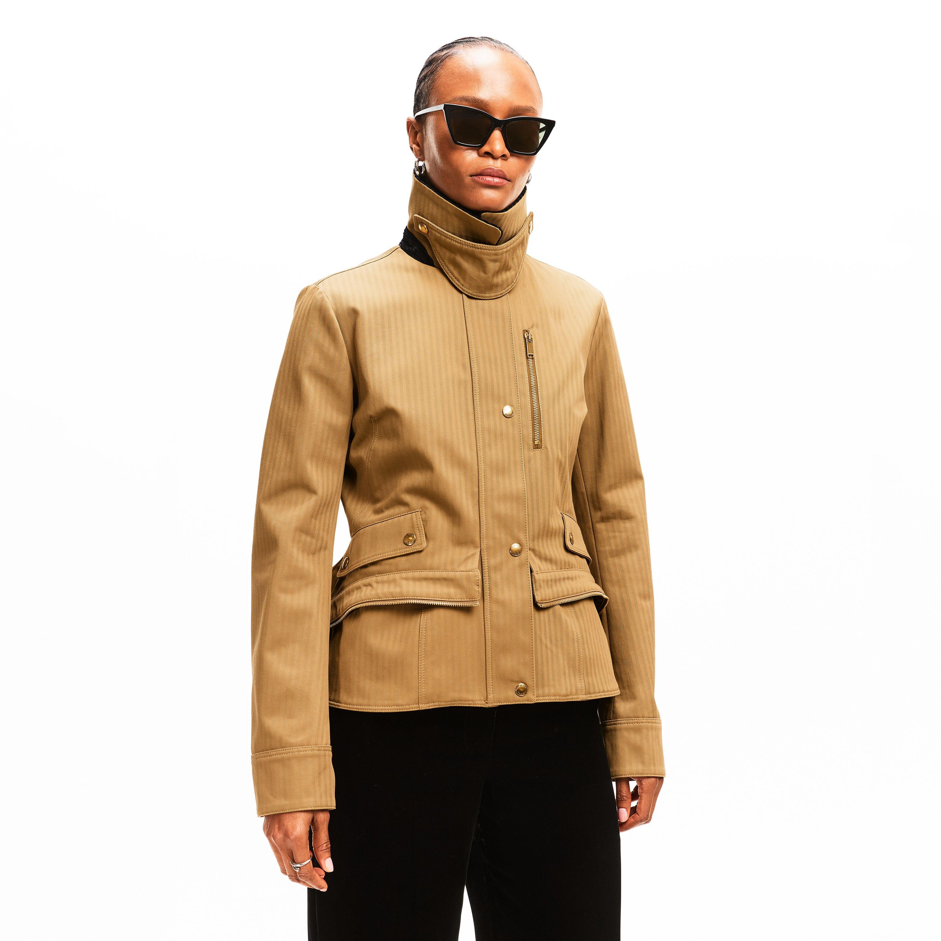 Caramel - Alexander McQueen - Women's Alex Herringbone Coach Jacket - 3