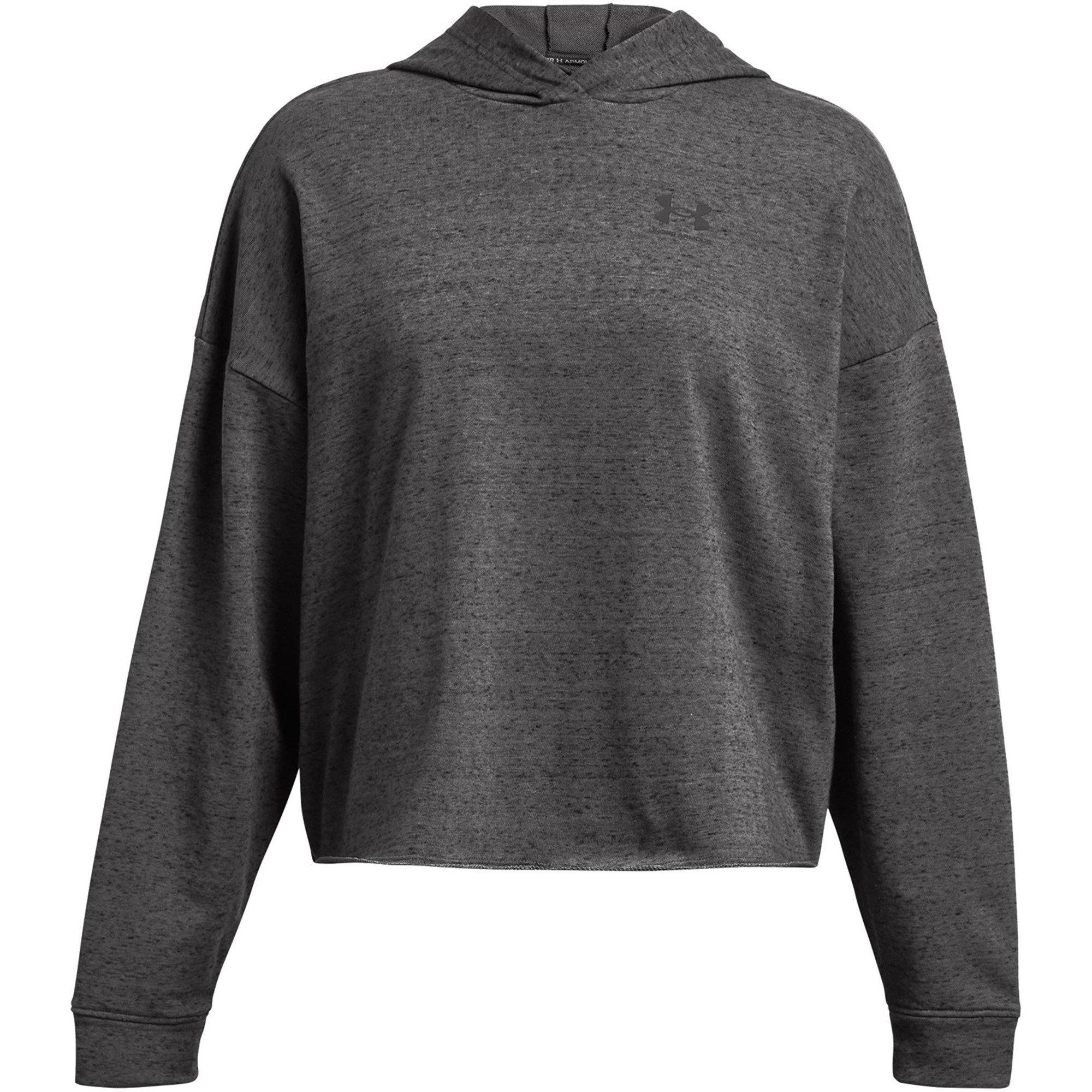 Grey - Under Armour - Women's Rival Terry Crew Sweatshirt - 1