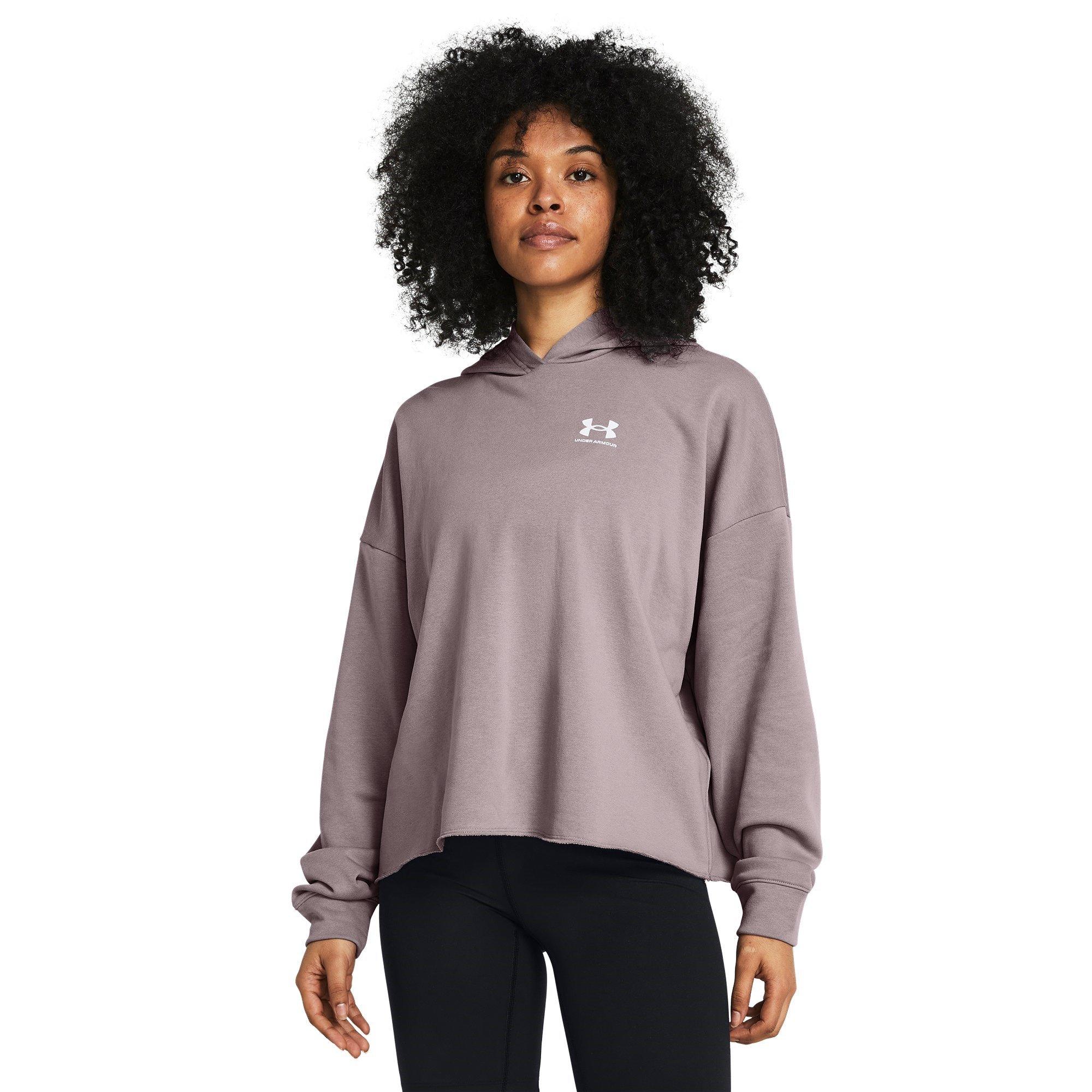 Grey - Under Armour - Women's Rival Terry Crew Sweatshirt - 3