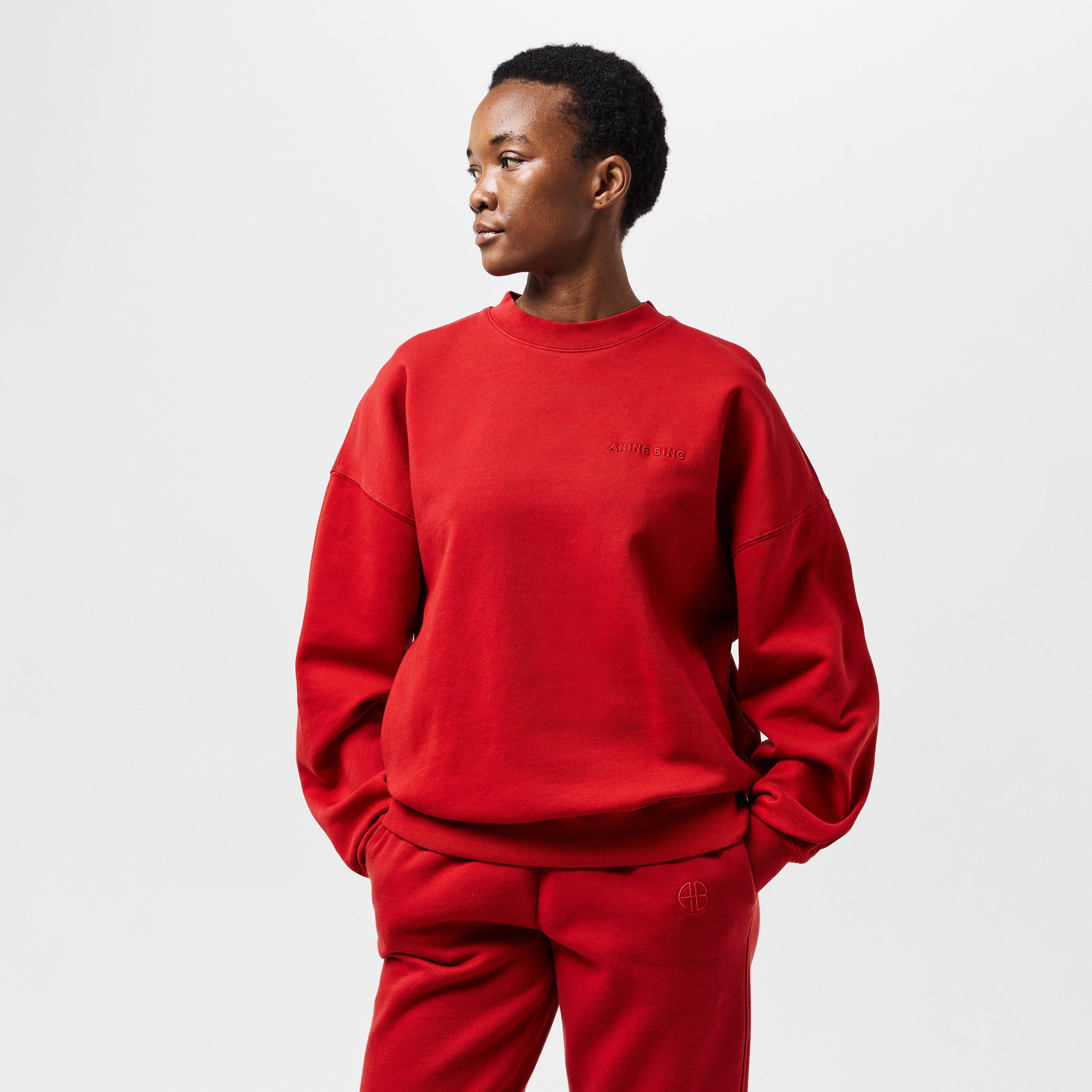 RED - Anine Bing - Women's Miles Crew Sweatshirt - 2