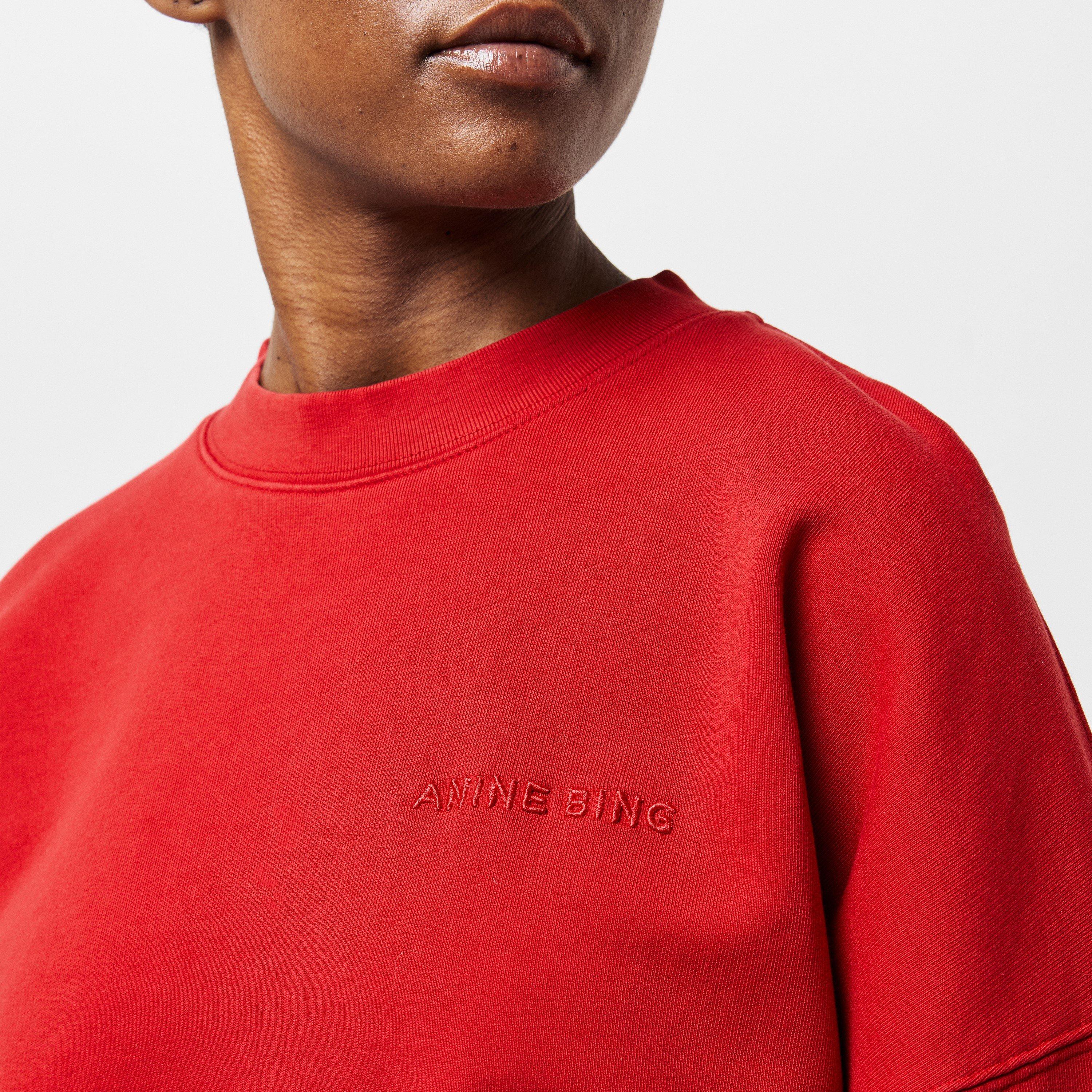 RED - Anine Bing - Women's Miles Crew Sweatshirt - 4