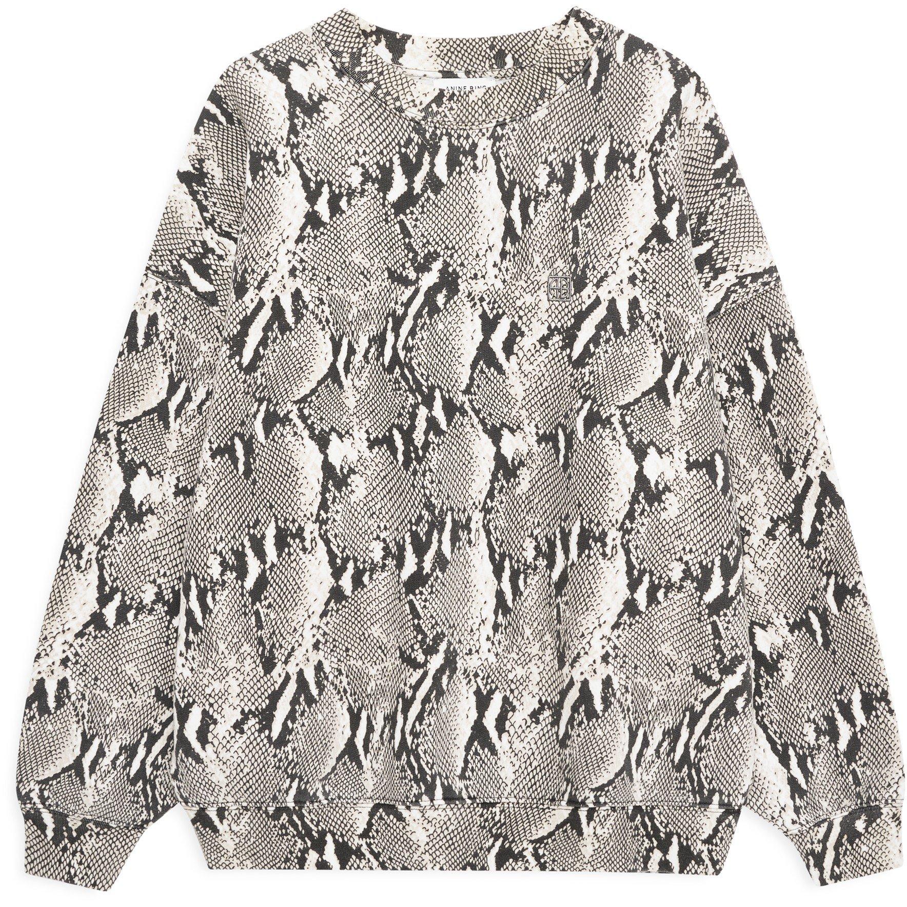 Anine Bing Miles Sweatshirt - Washed Python - Size 12 (M)