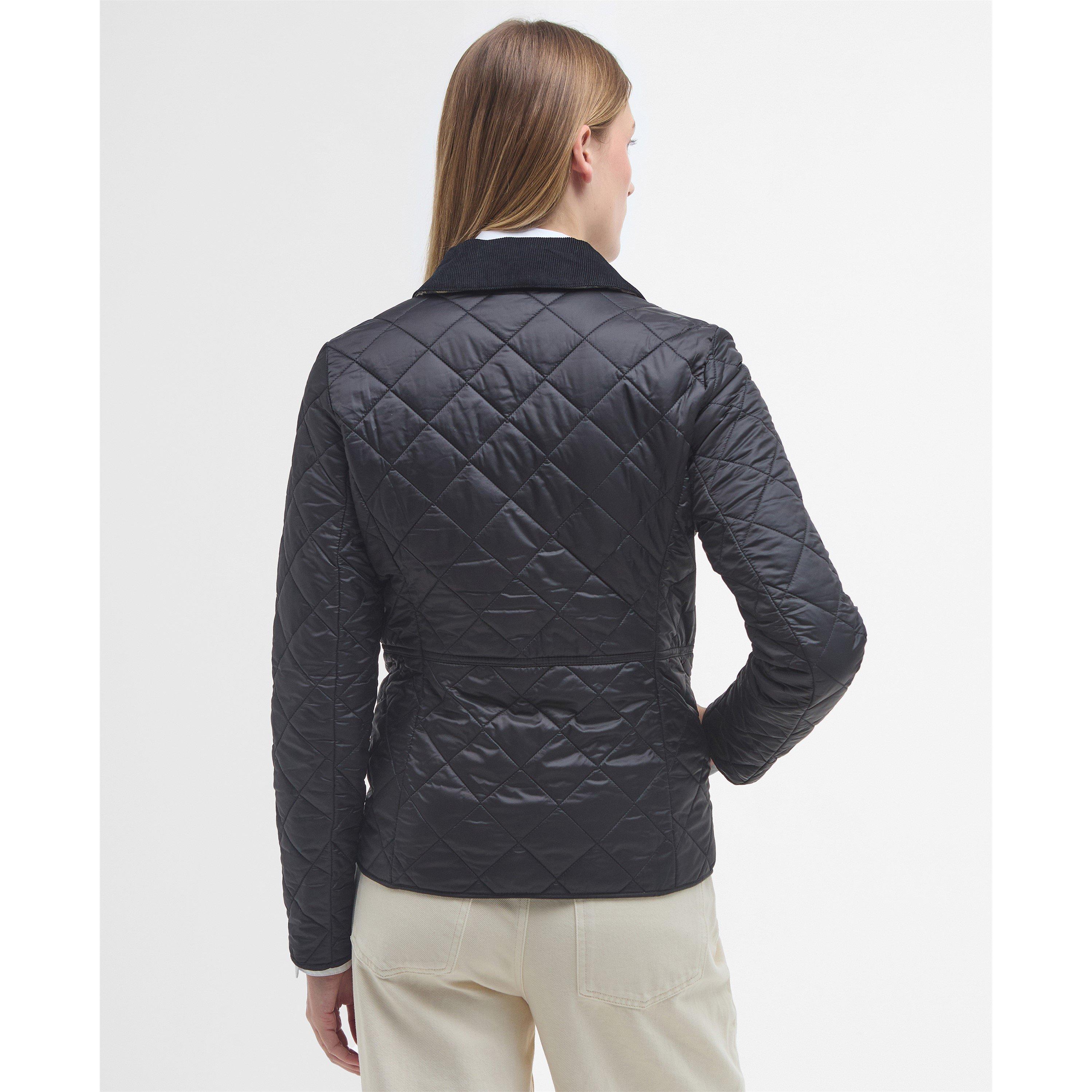 Black/Olive - Barbour - Womens Deveron Jacket - 3