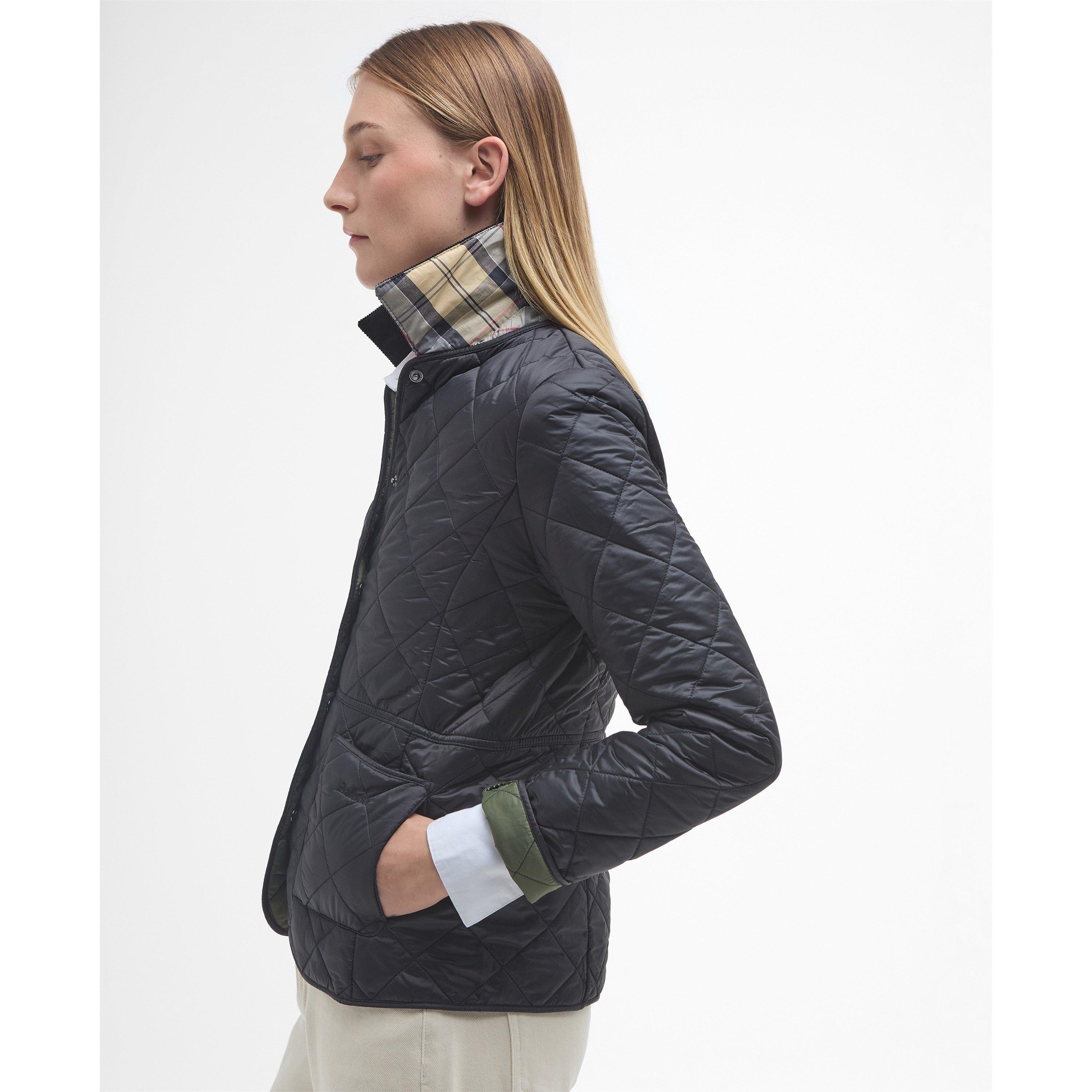 Black/Olive - Barbour - Womens Deveron Jacket - 5