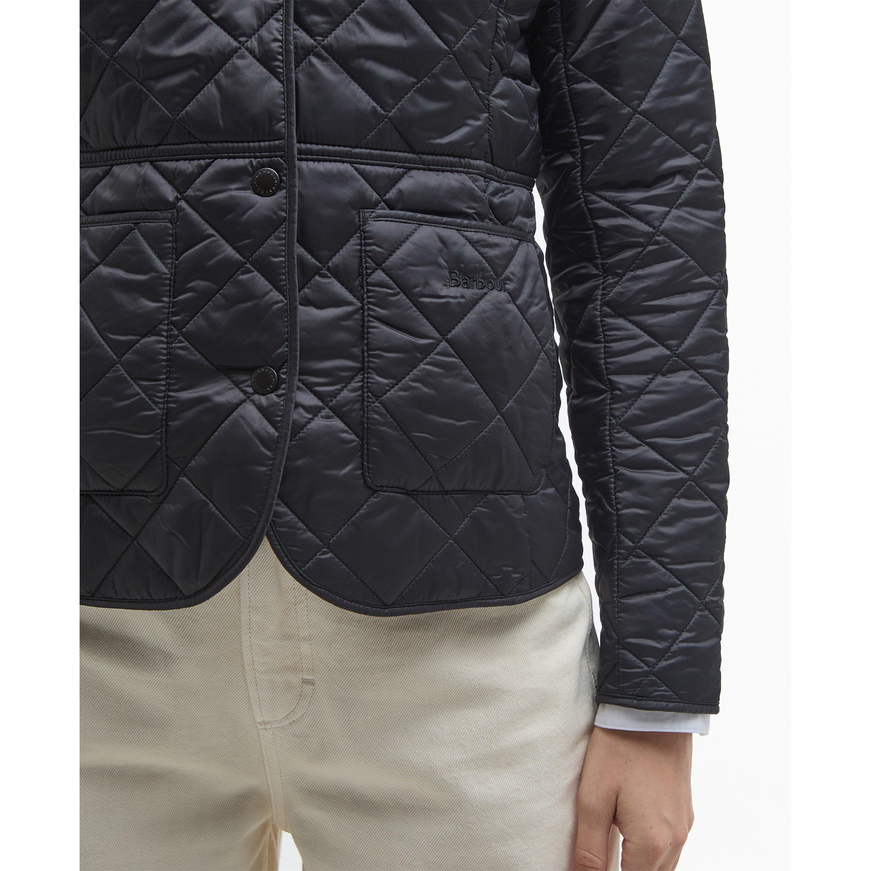 Black/Olive - Barbour - Womens Deveron Jacket - 6