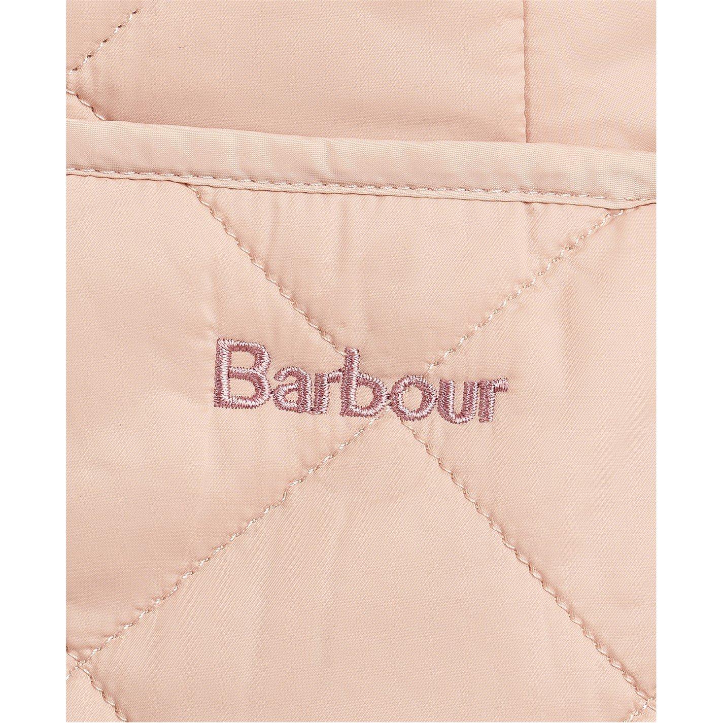 Pink/White 10 - Barbour - Women's Deveron Diamond Quilted Corduroy Collar Long Sleeve Jacket - 6