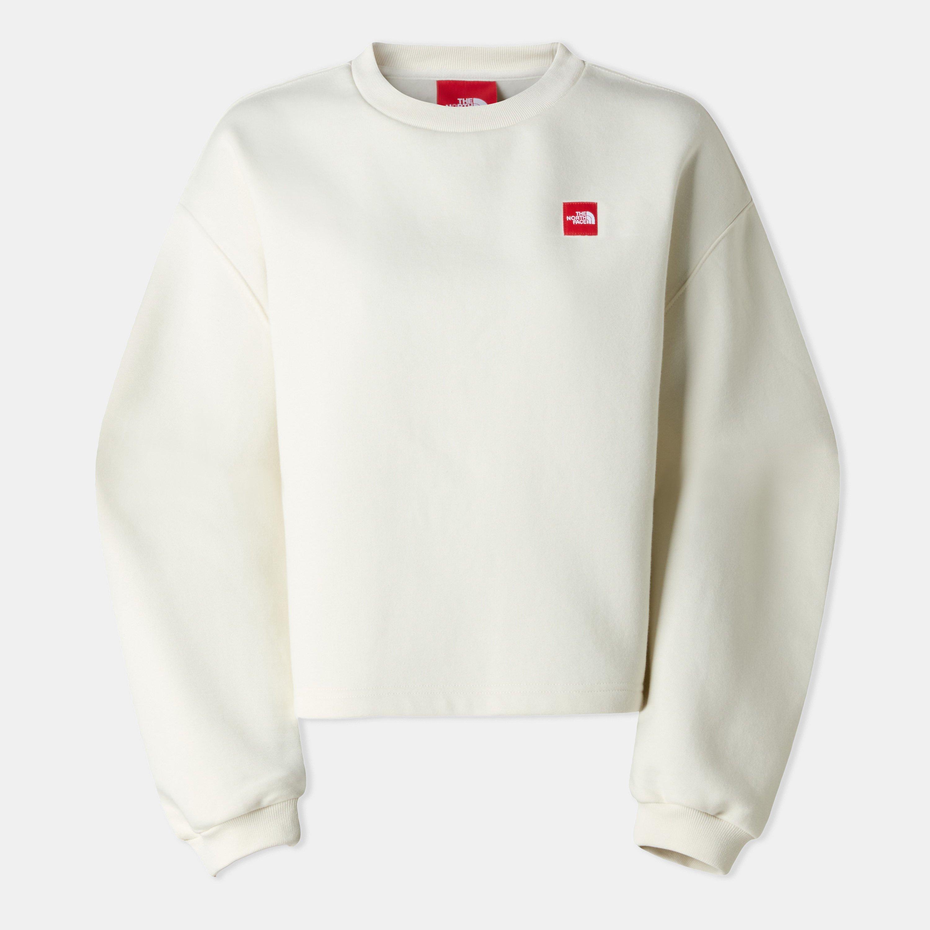 The North Face Women's Redbox Relaxed Fit Crew Sweatshirt - White Dune - Size 10 (S)