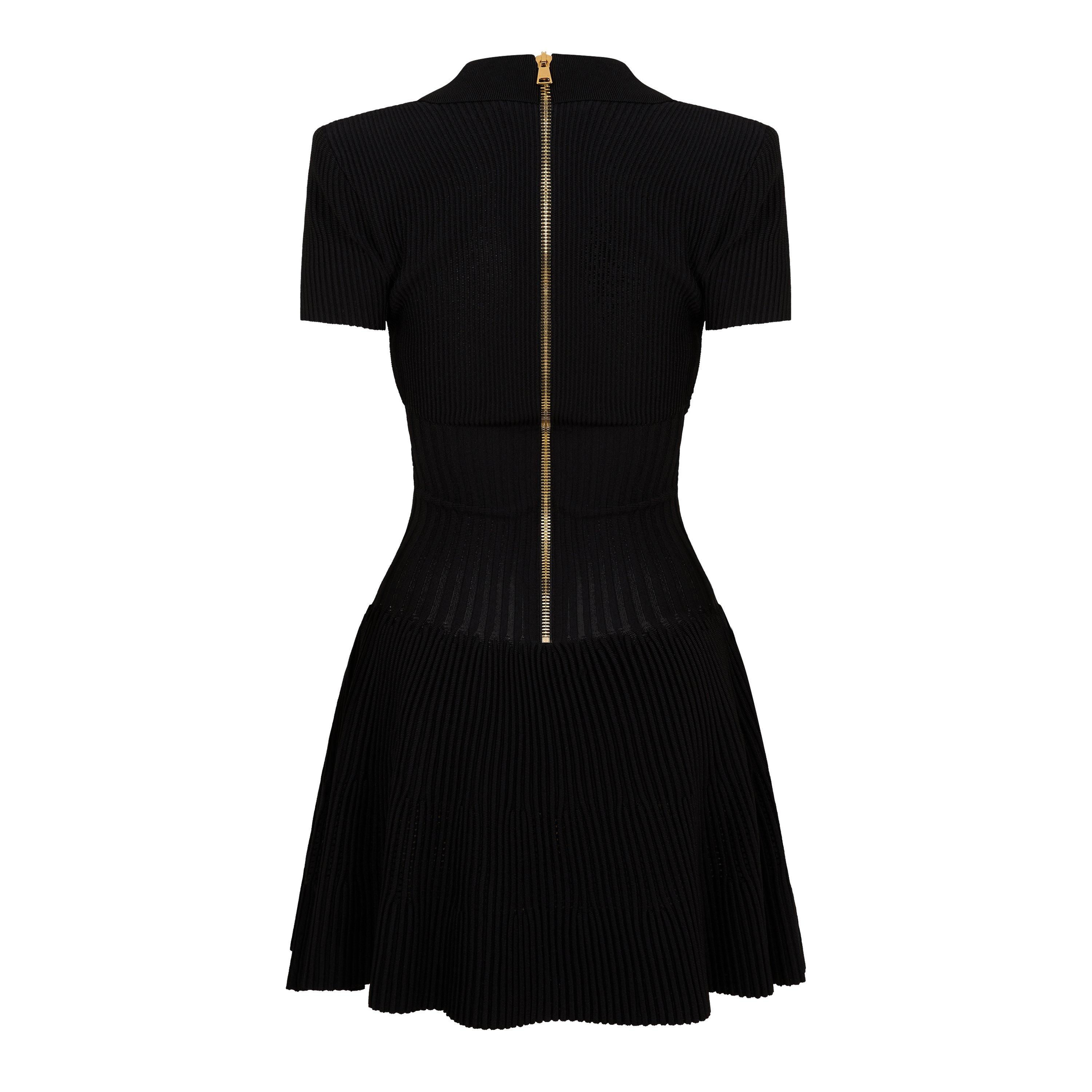 Black - Balmain - Balmain Knit Dress Ld54 - 2