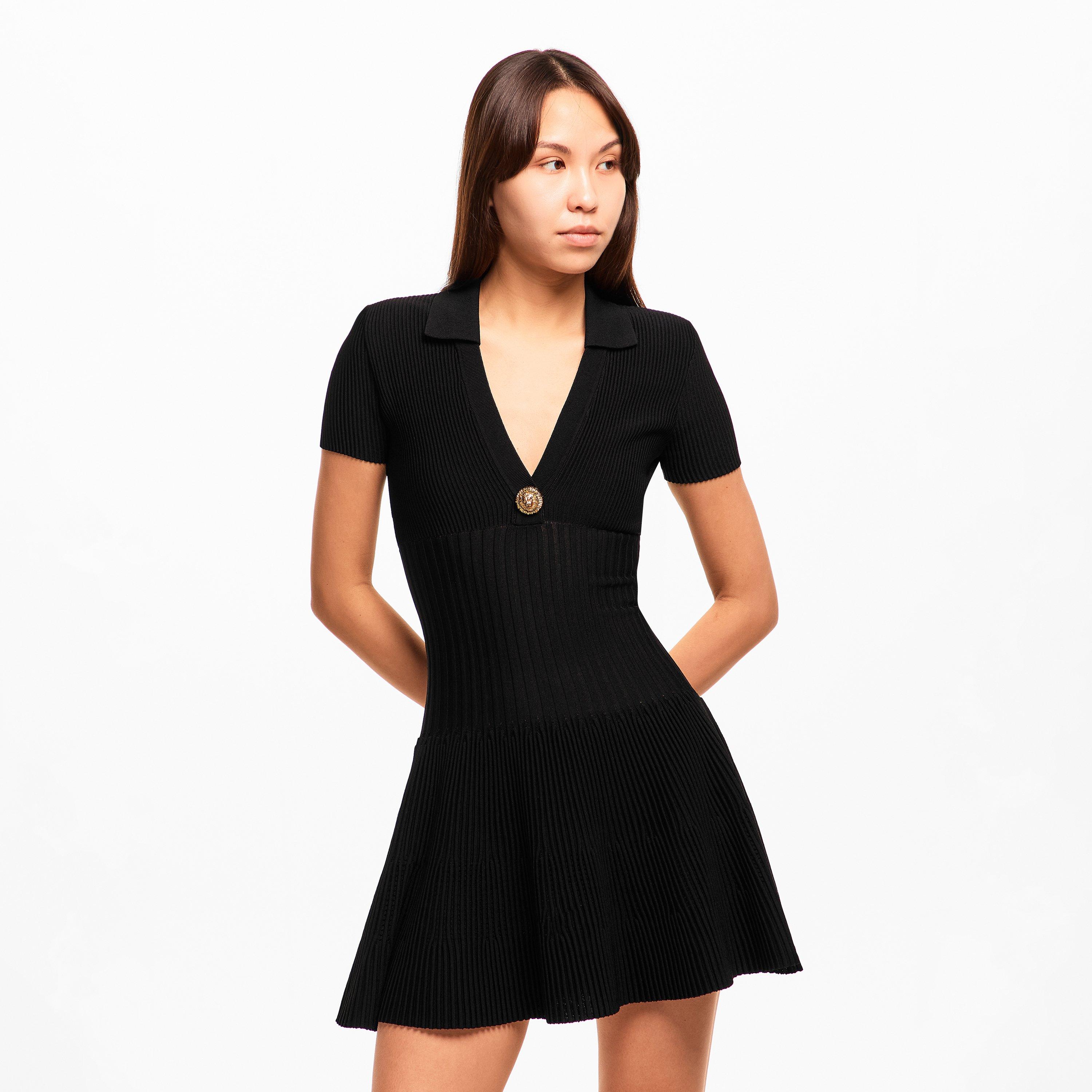 Black - Balmain - Balmain Knit Dress Ld54 - 3