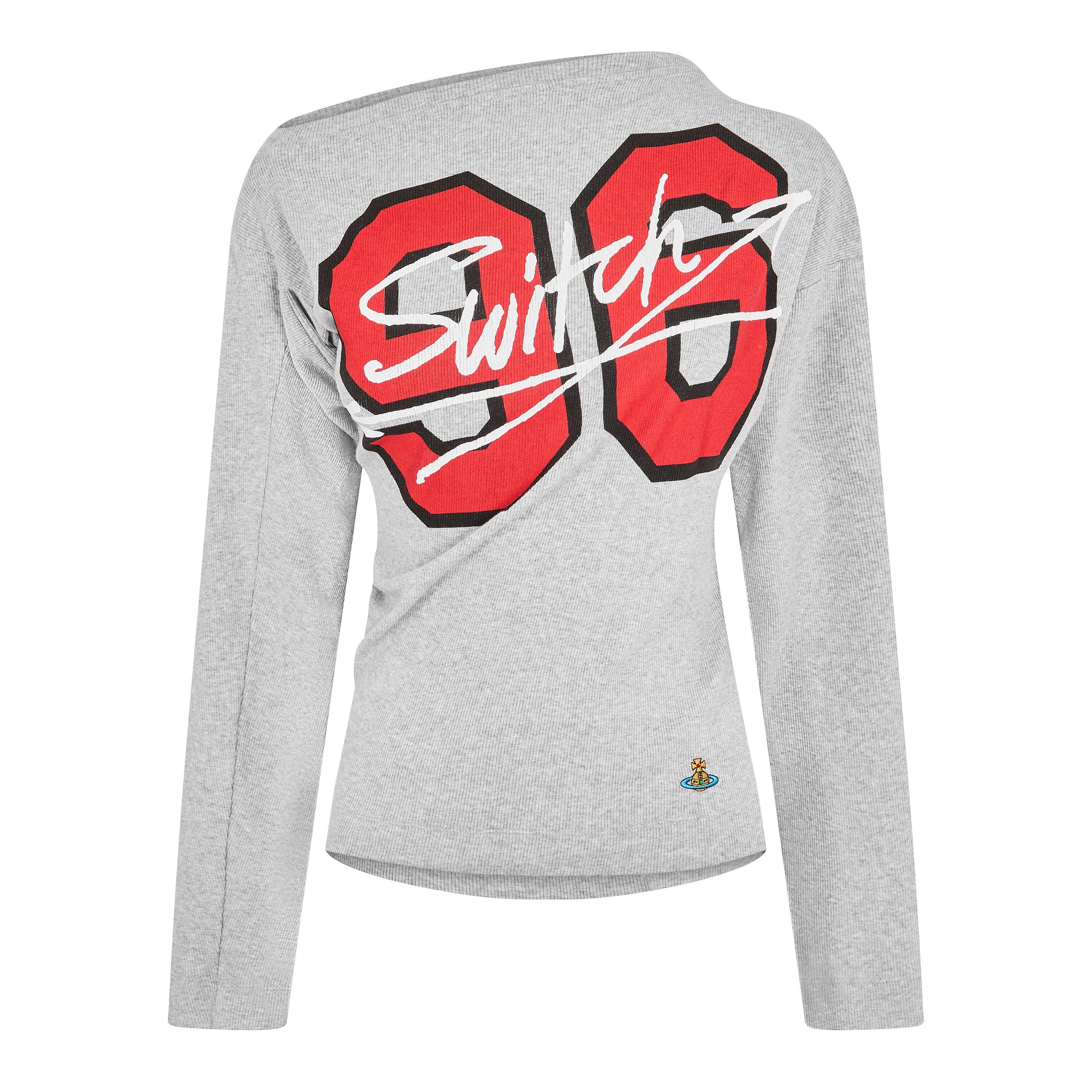 Vivienne Westwood Viv Switch LS Tee Ld54 - Grey - Size 8 (XS)