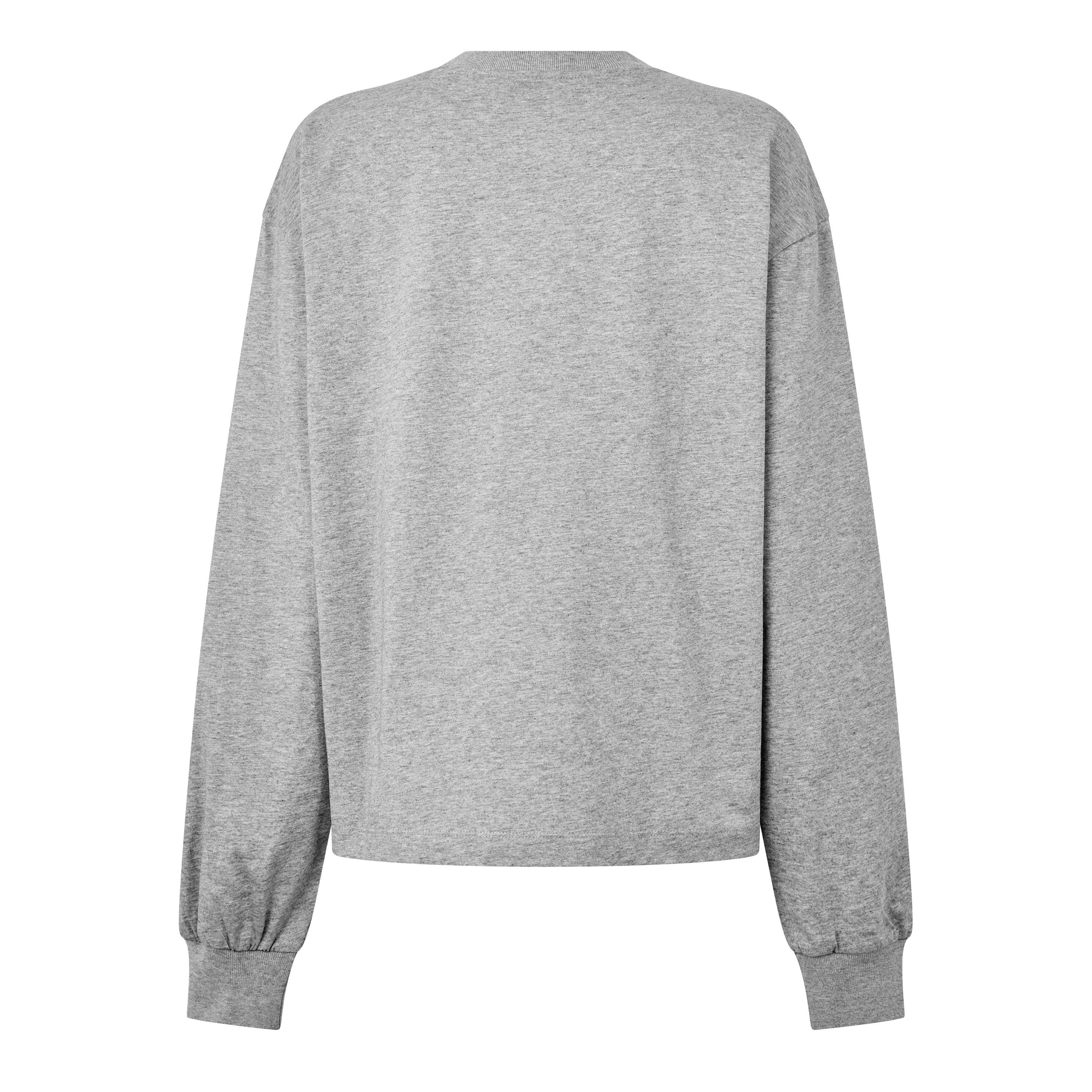 Paloma - Ganni - Women's Graphic Long-Sleeve Cotton Crew-Neck Oversized-Fit Sweatshirt - 2