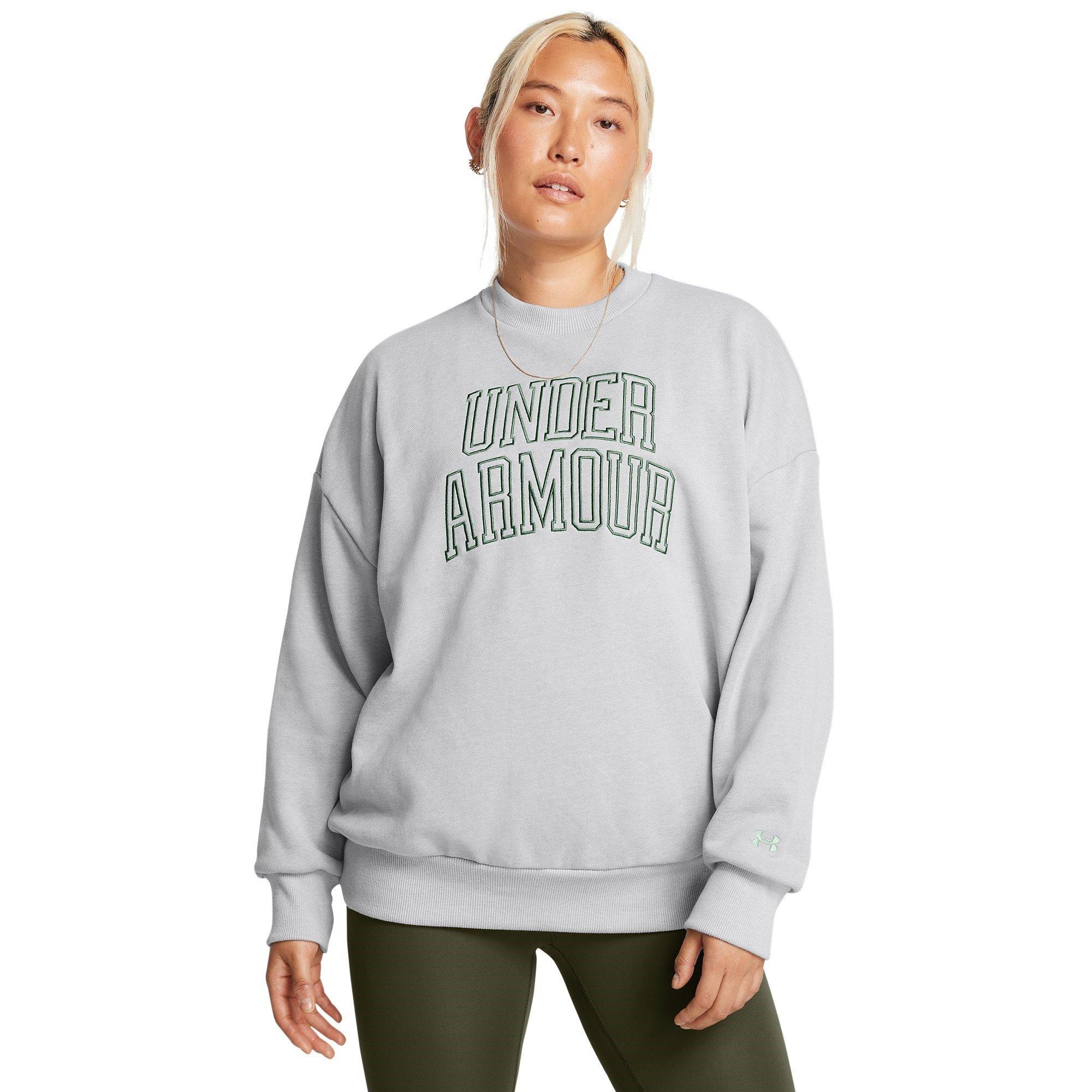 Grey - Under Armour - Women's Icon Crew Sweatshirt - 3