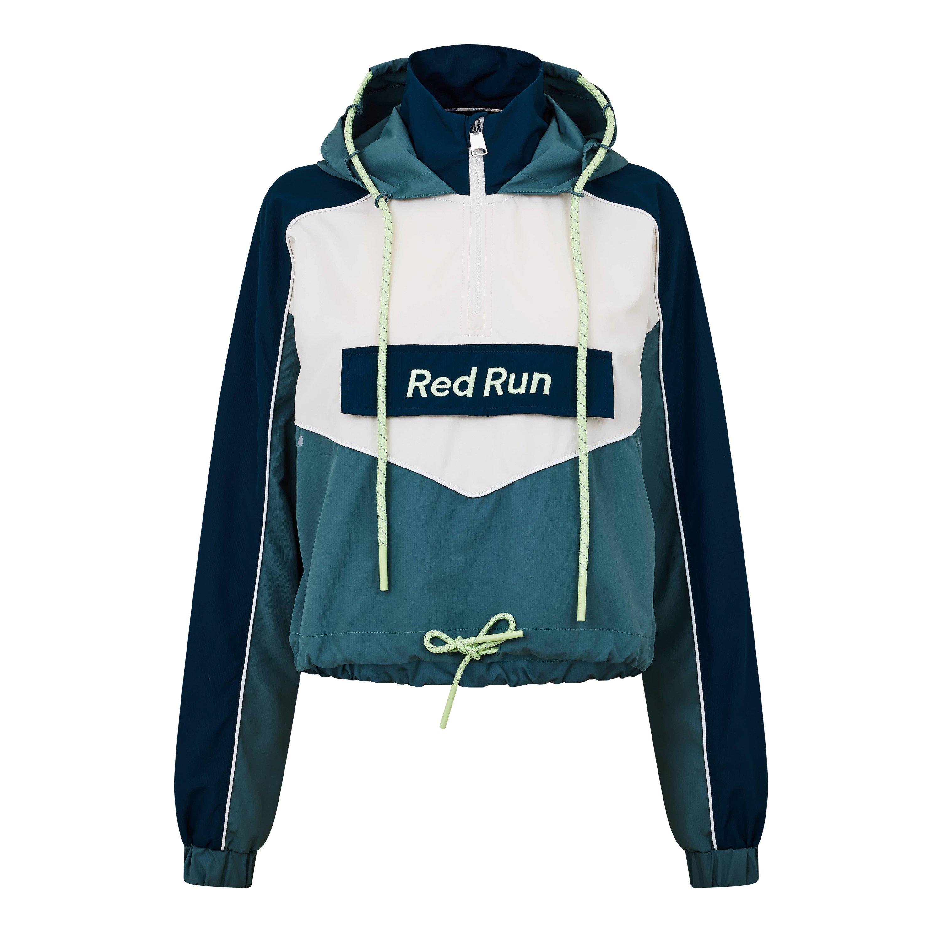 Red Run Women's Skyline Cropped Windbreaker - Green - 8 (XS)