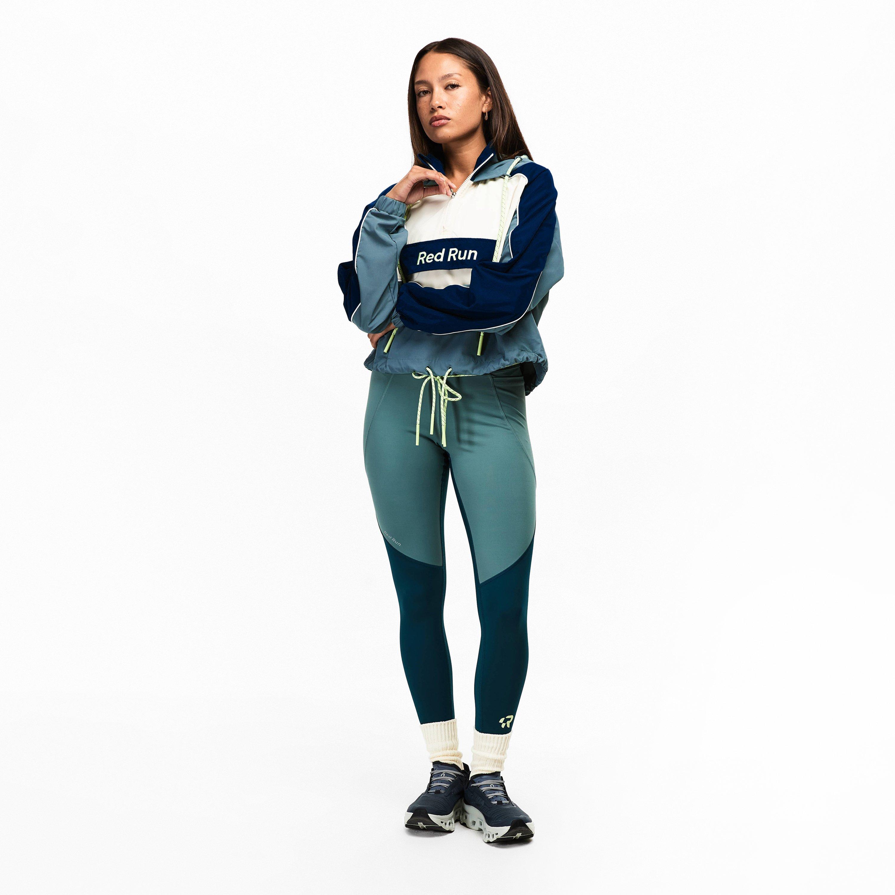 Green - Red Run - Womens Skyline Cropped Windbreaker - 6