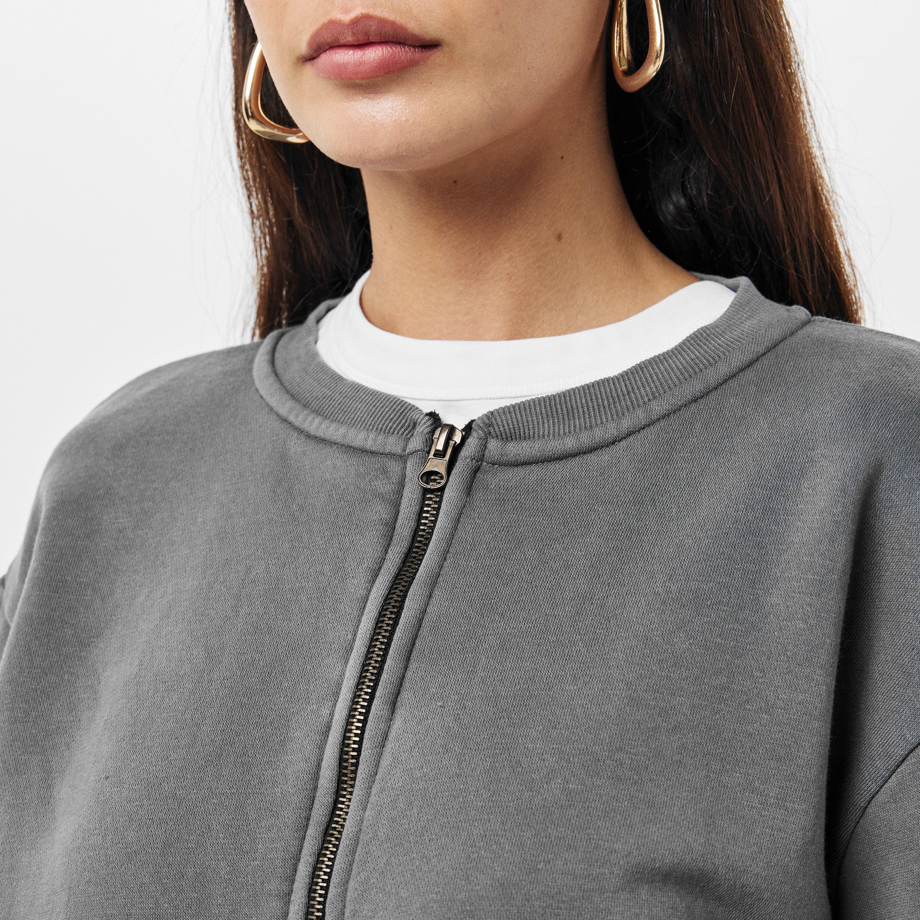 Carbon vegetal - Missy Empire - Bomber Jacket Sweatshirt Womens - 5