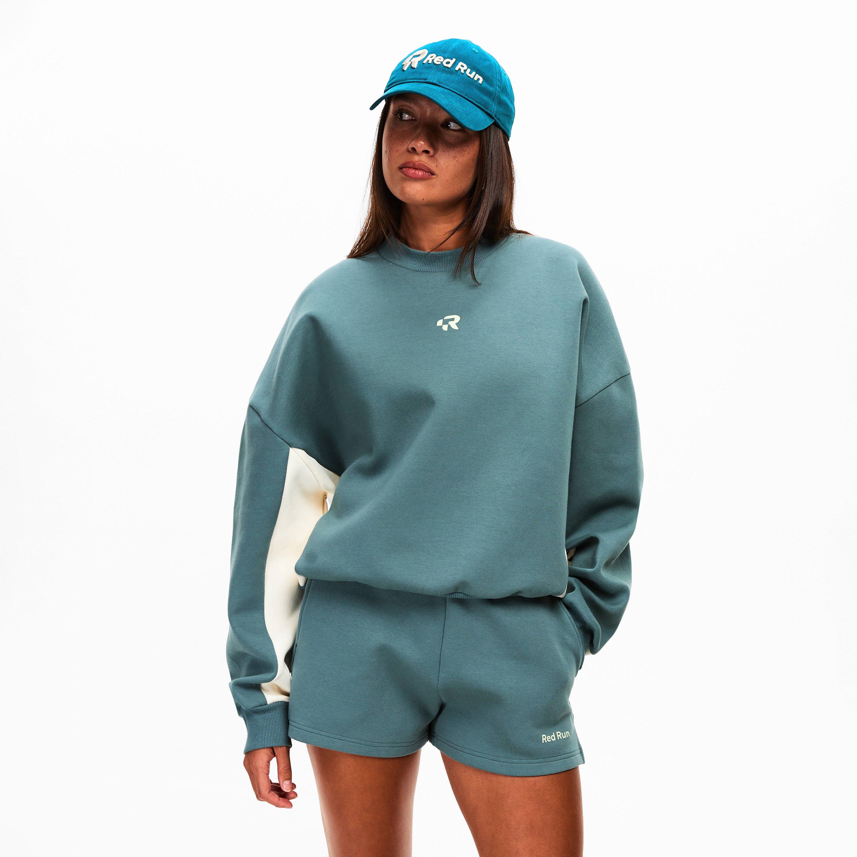 Green - Red Run - Womens Skyline Crew Neck Sweater - 3