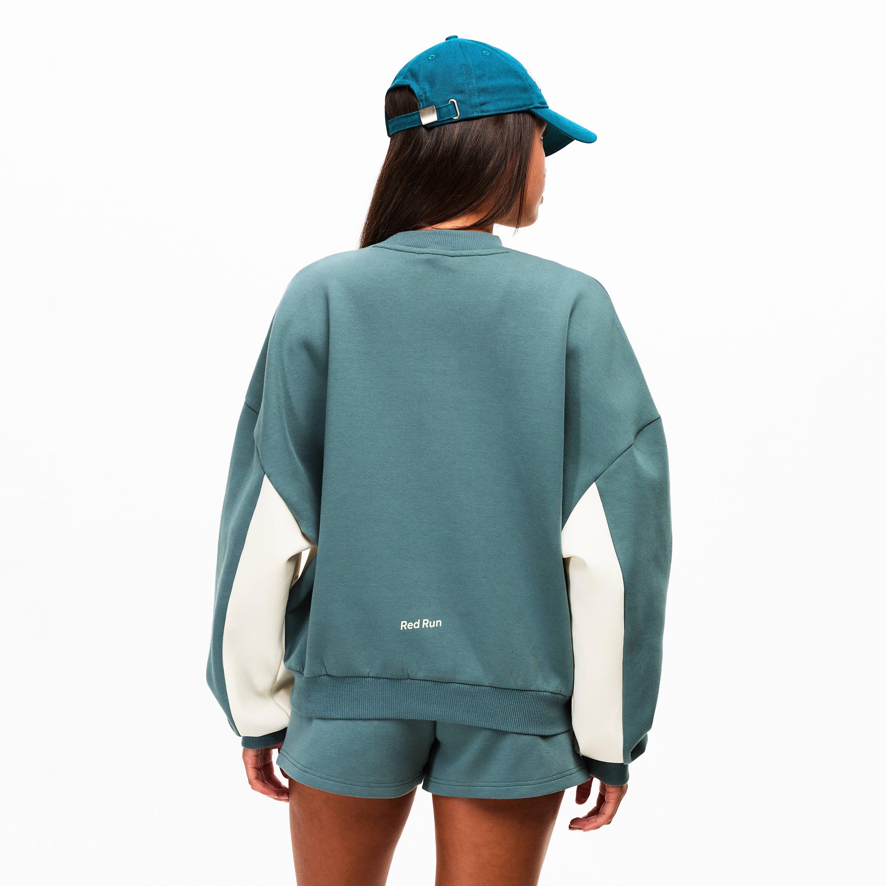 Green - Red Run - Womens Skyline Crew Neck Sweater - 4