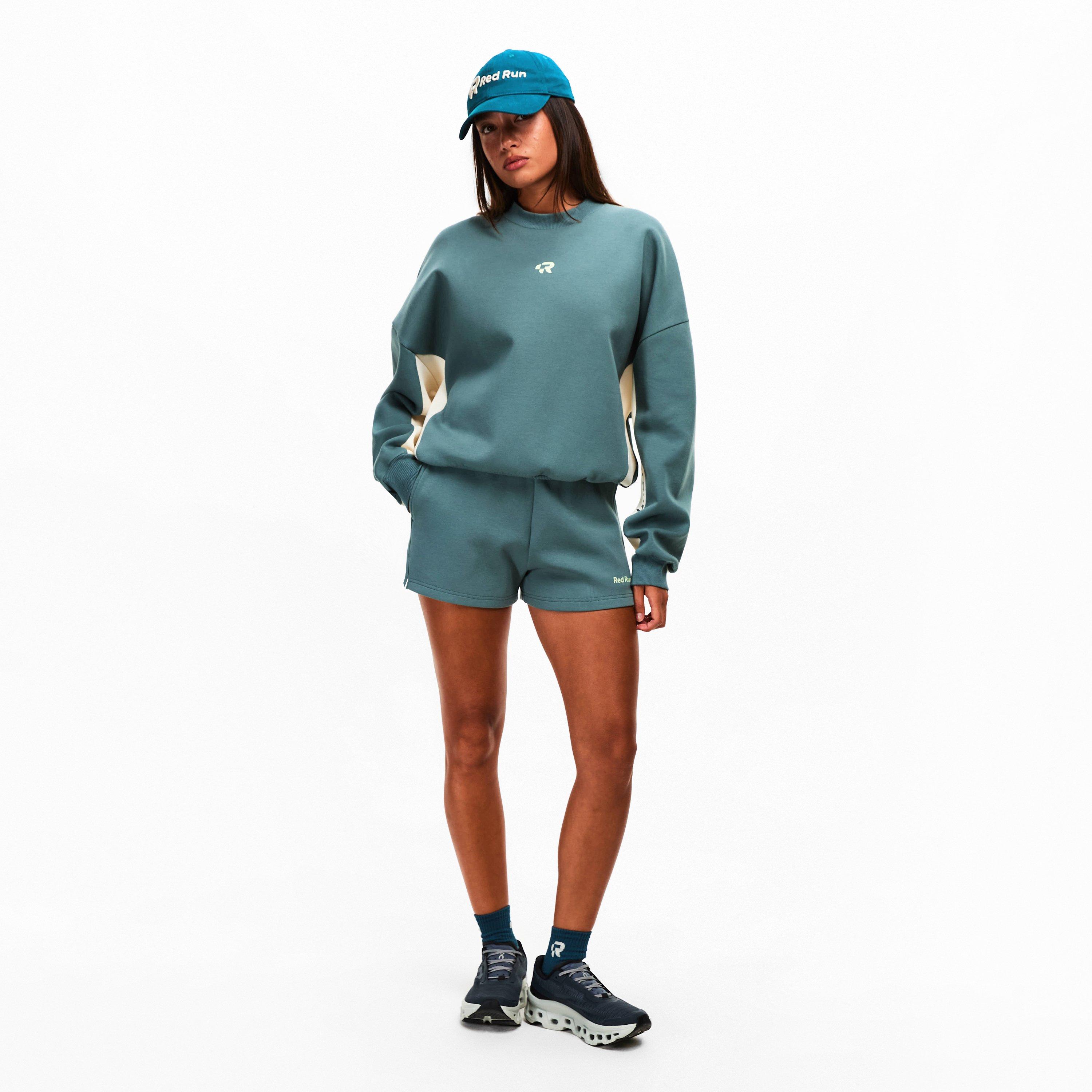 Green - Red Run - Womens Skyline Crew Neck Sweater - 5