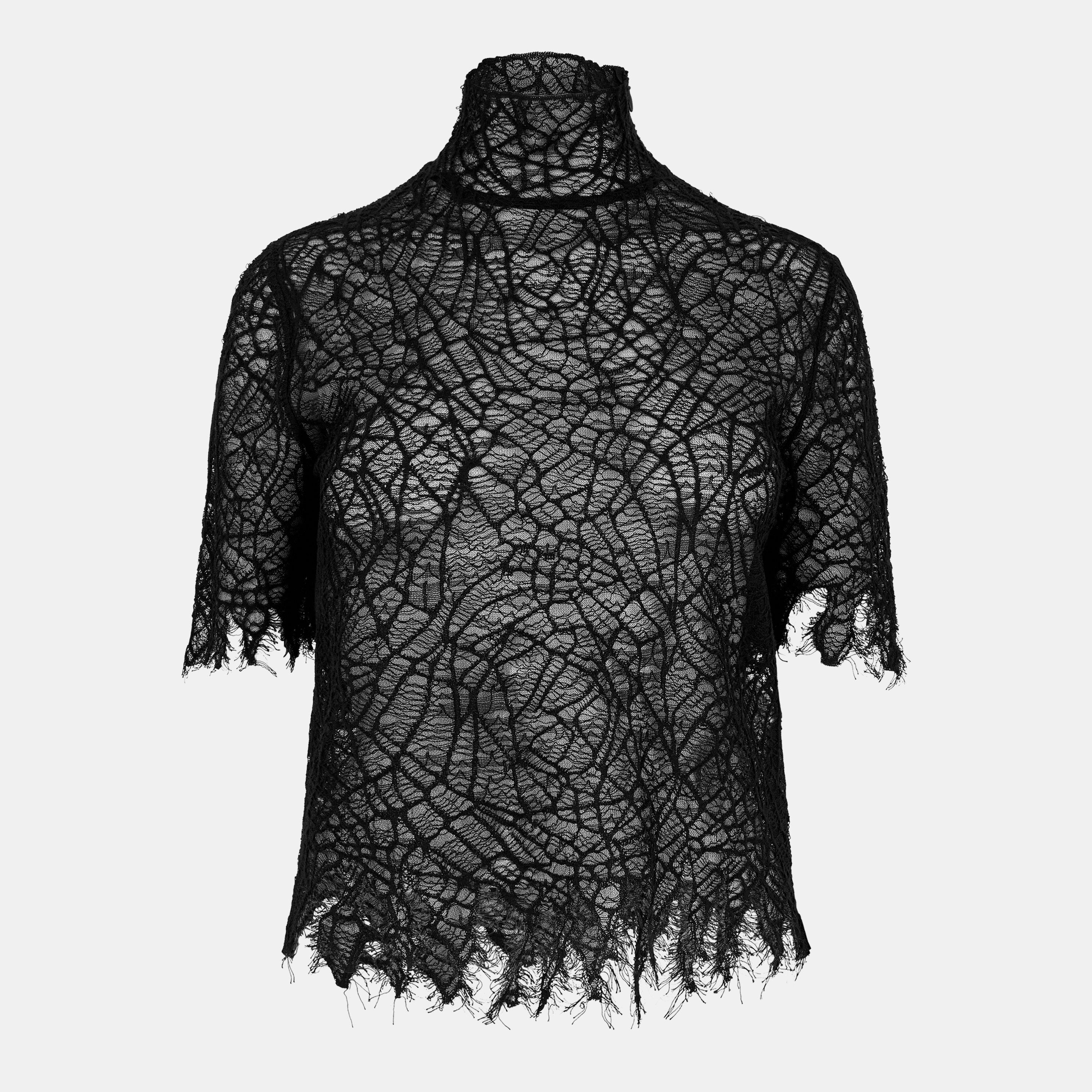 Black - Alexander McQueen - Women's Alex Spider Lace Knitted Top - 1