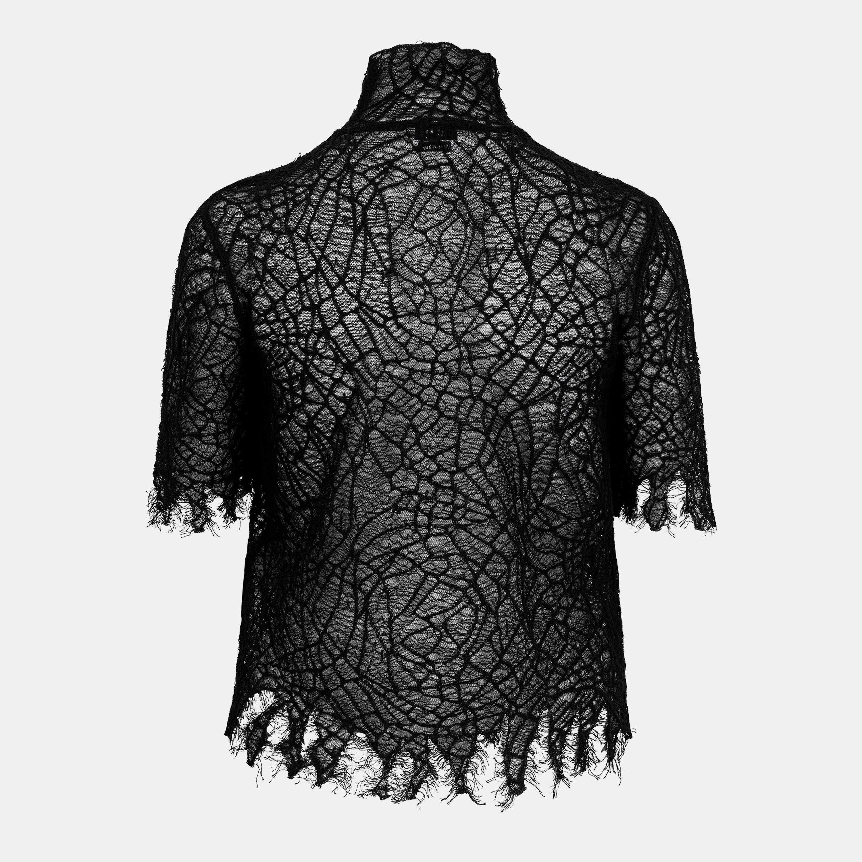 Black - Alexander McQueen - Women's Alex Spider Lace Knitted Top - 2