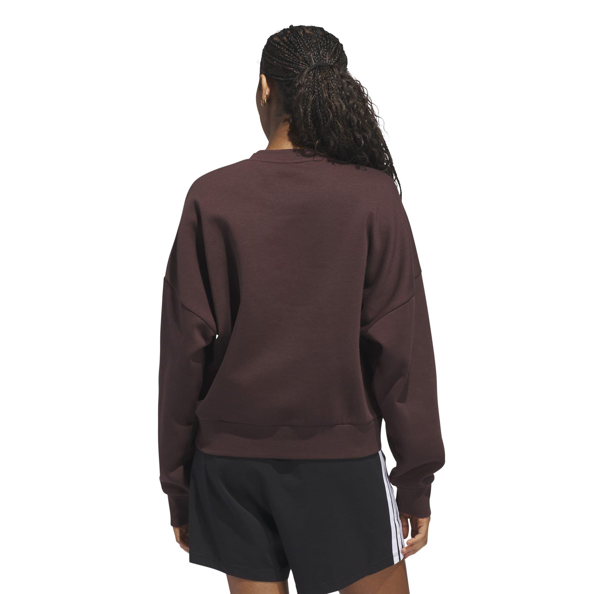 Brown - adidas - Cozy Holiday Graphic Sweatshirt Womens - 4