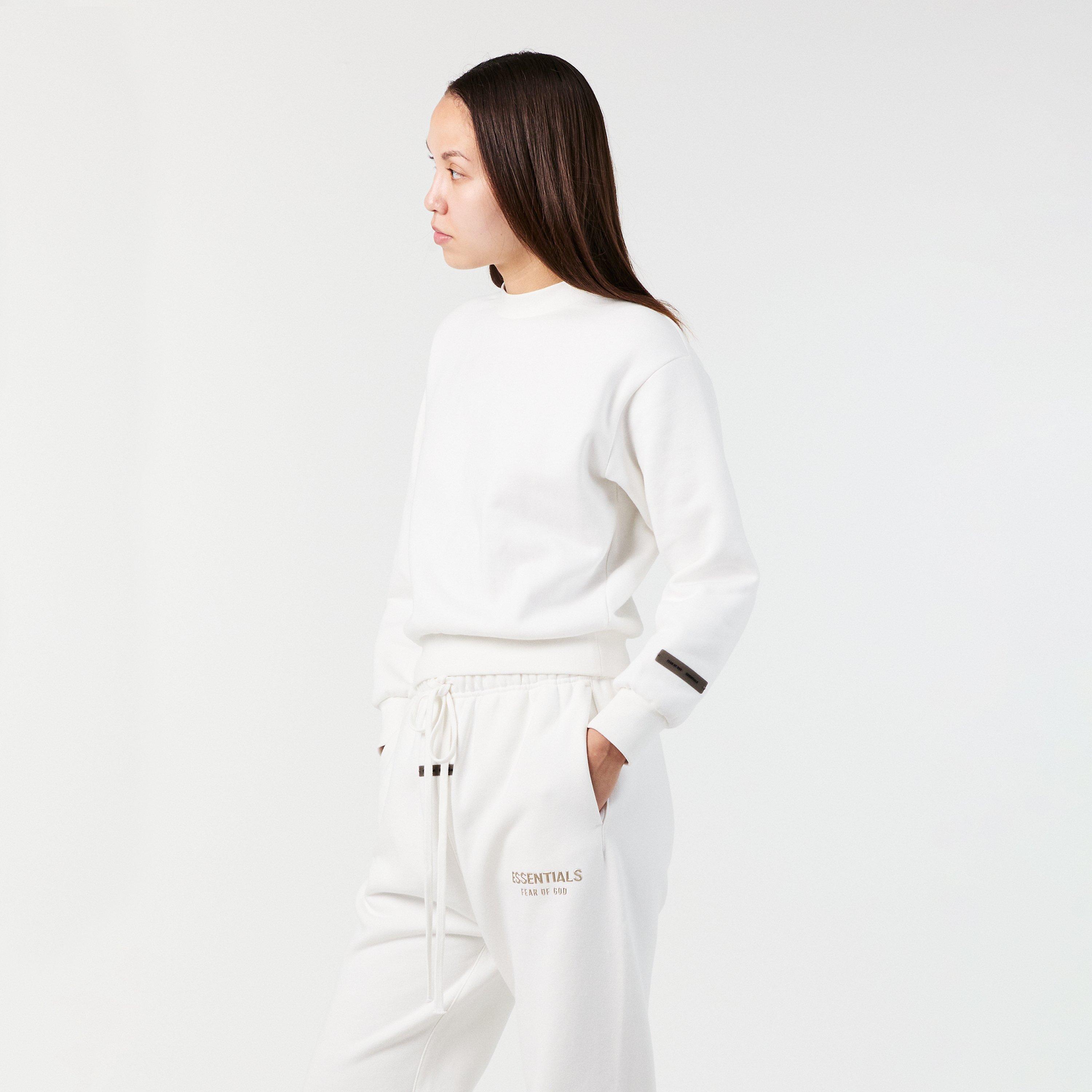 Cloud White - Fear Of God Essentials - Women's Crew Sweater - 3