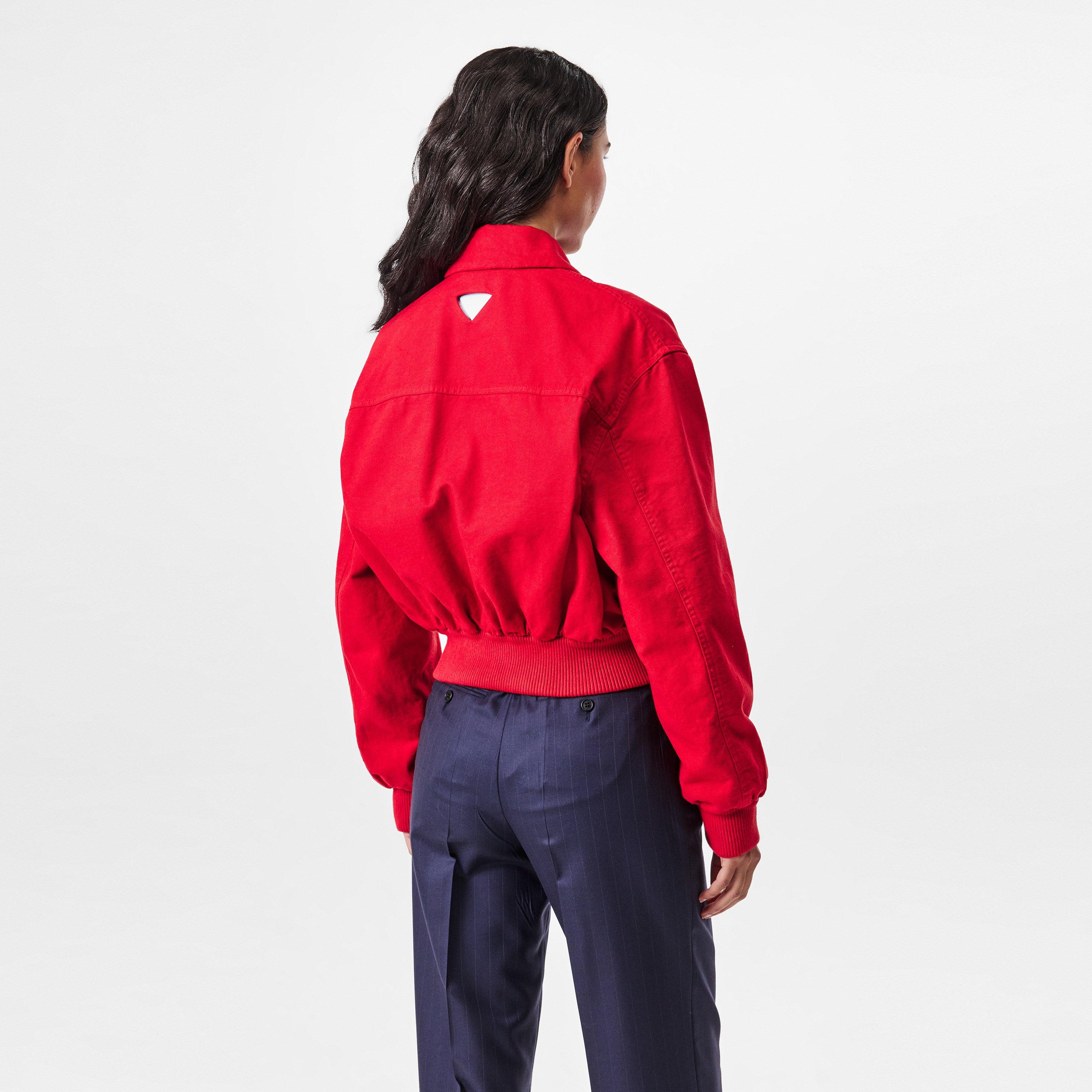 ROSSO - Prada - Women's Ribbed Trim Hardware Detail Bomber Jacket - 4