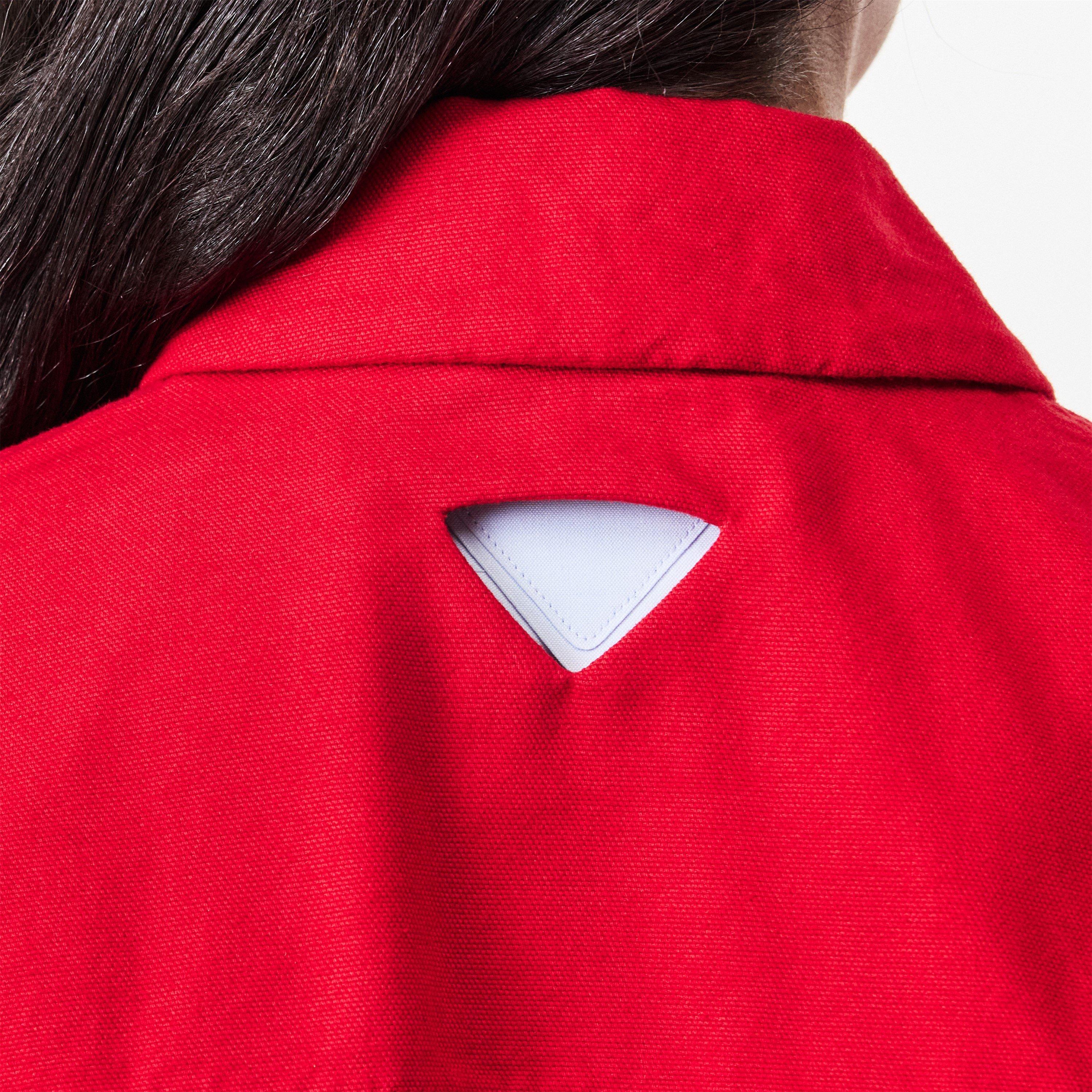 ROSSO - Prada - Women's Ribbed Trim Hardware Detail Bomber Jacket - 5