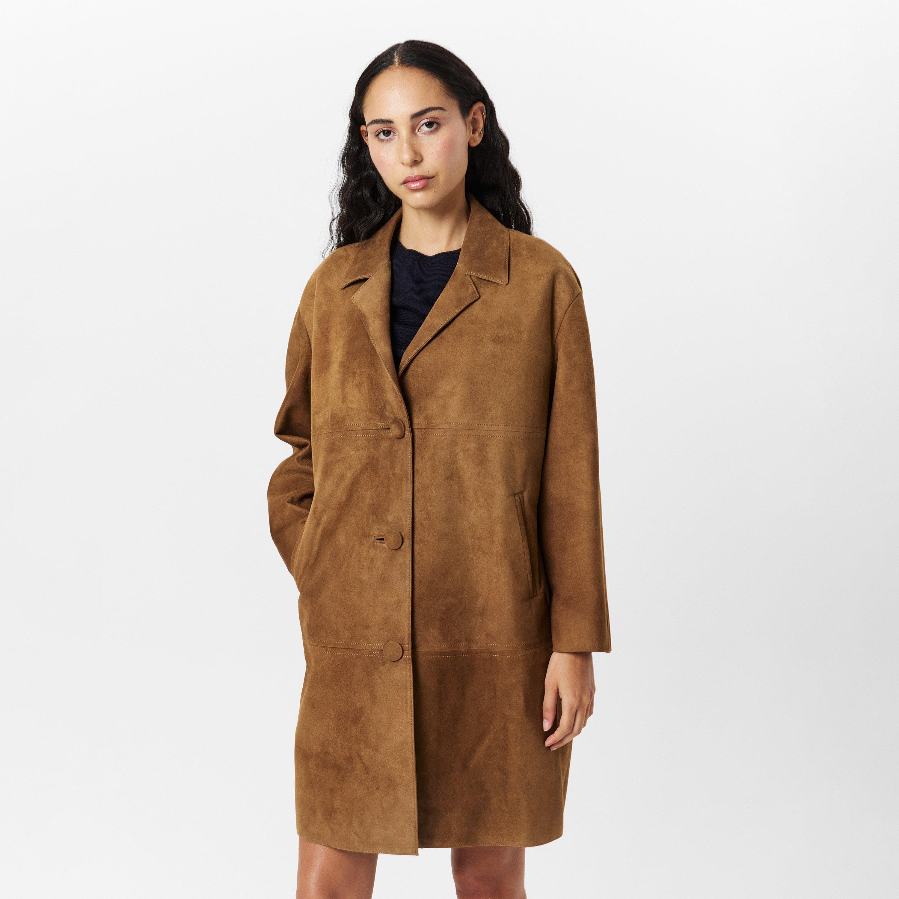 TABACCO - Prada - Women's Suede Tailored Fit Shearling Jacket - 3