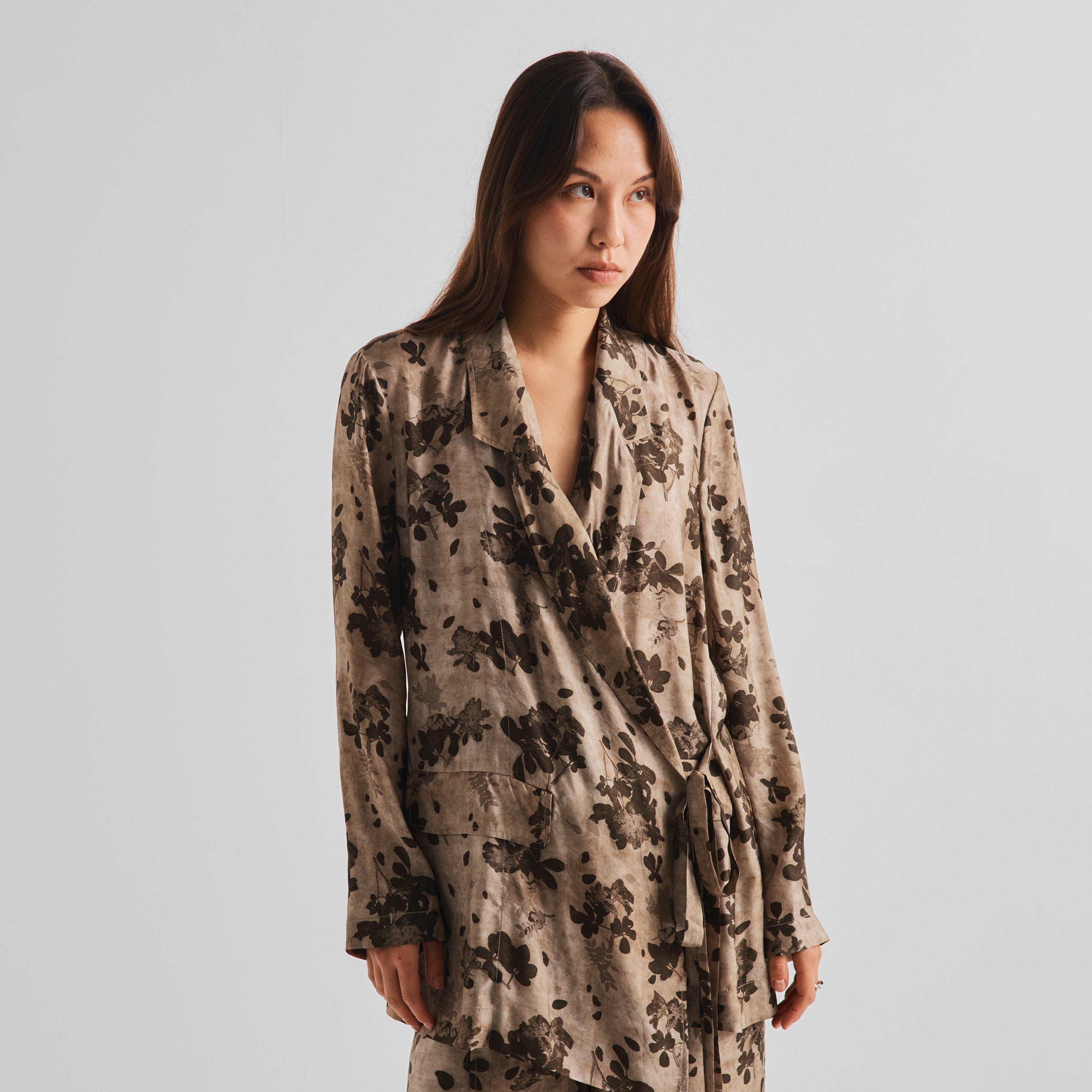Tan/Brown - Uma Wang - Women's Khloe Viscose Overshirt - 3