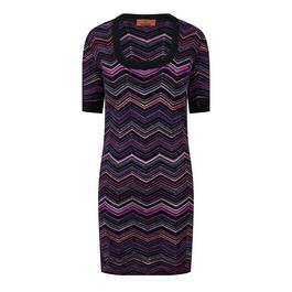 Missoni Viscose Chevron Knitted Dress