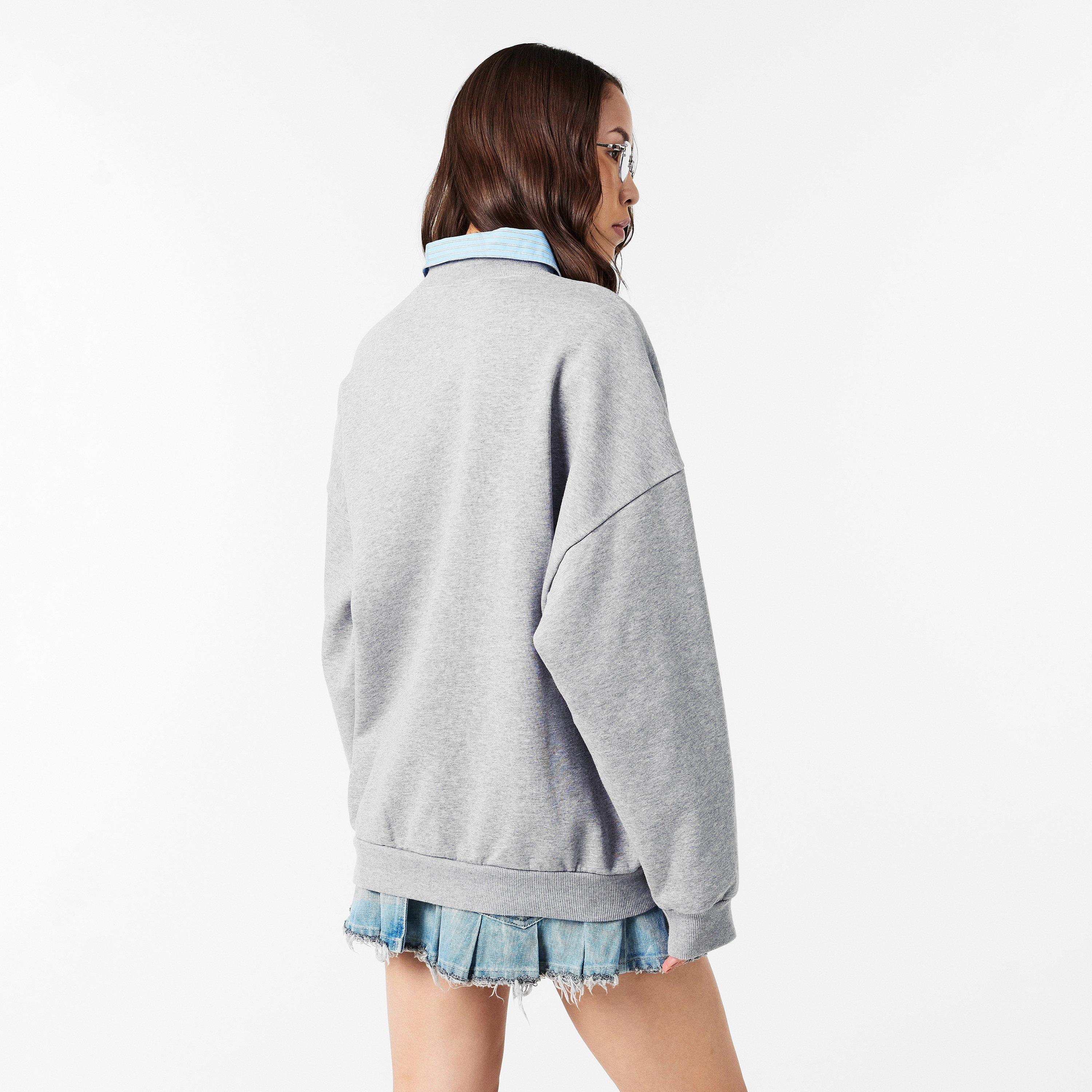 Heather Grey - Balenciaga - Women's Crewneck Sweatshirt - 4