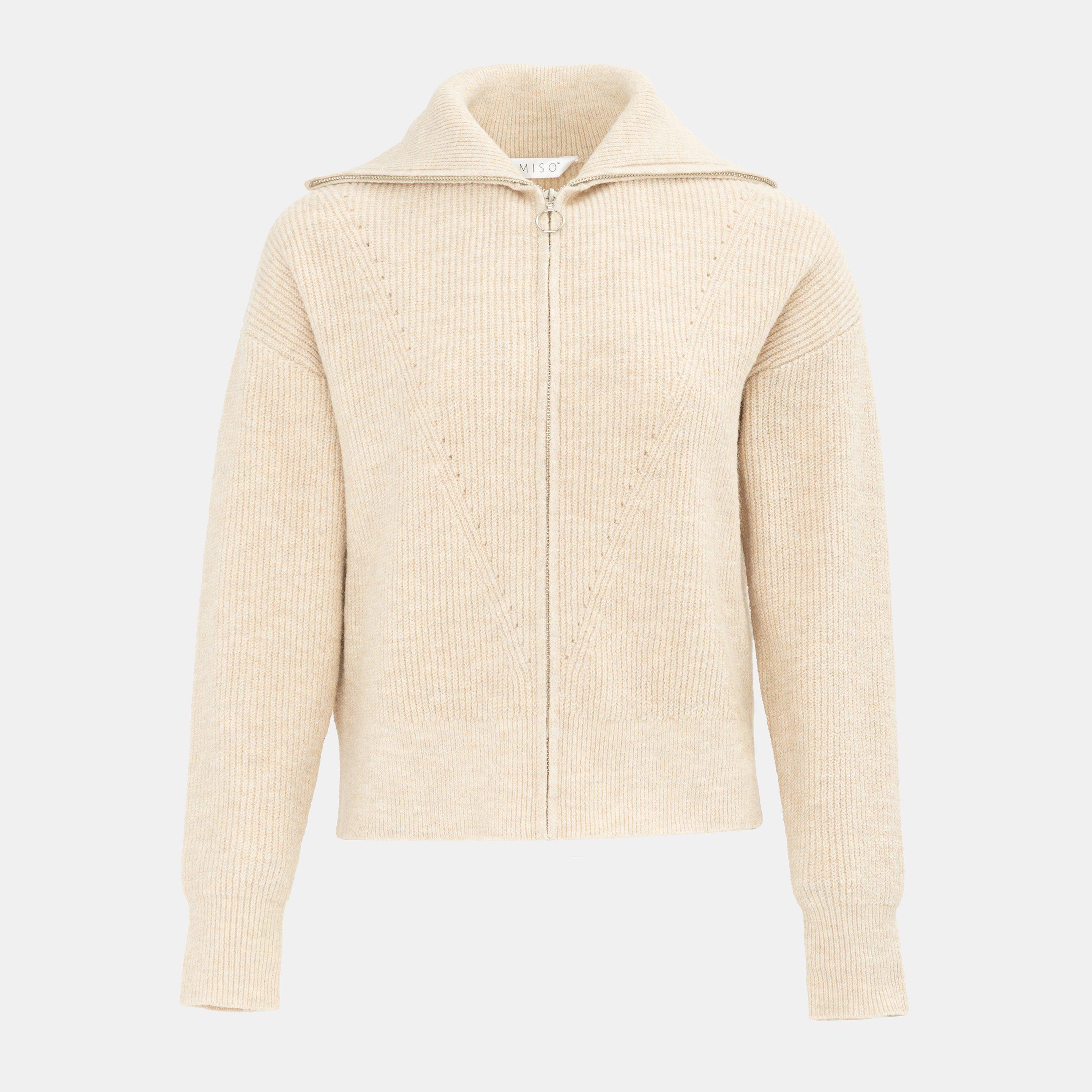 Knit Zip up Cardigan Women