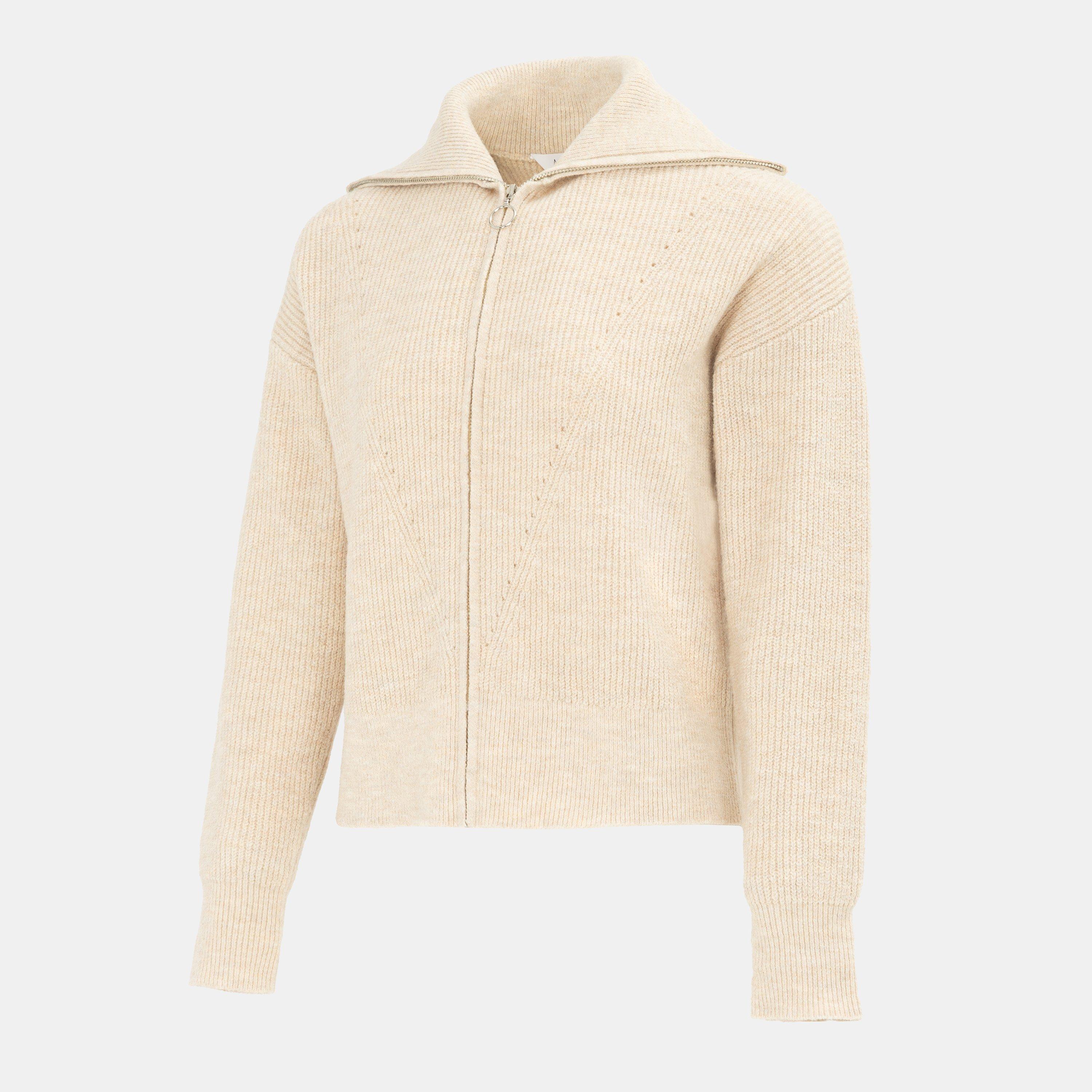 Cream - Miso - Knit Zip up Cardigan Women - 3