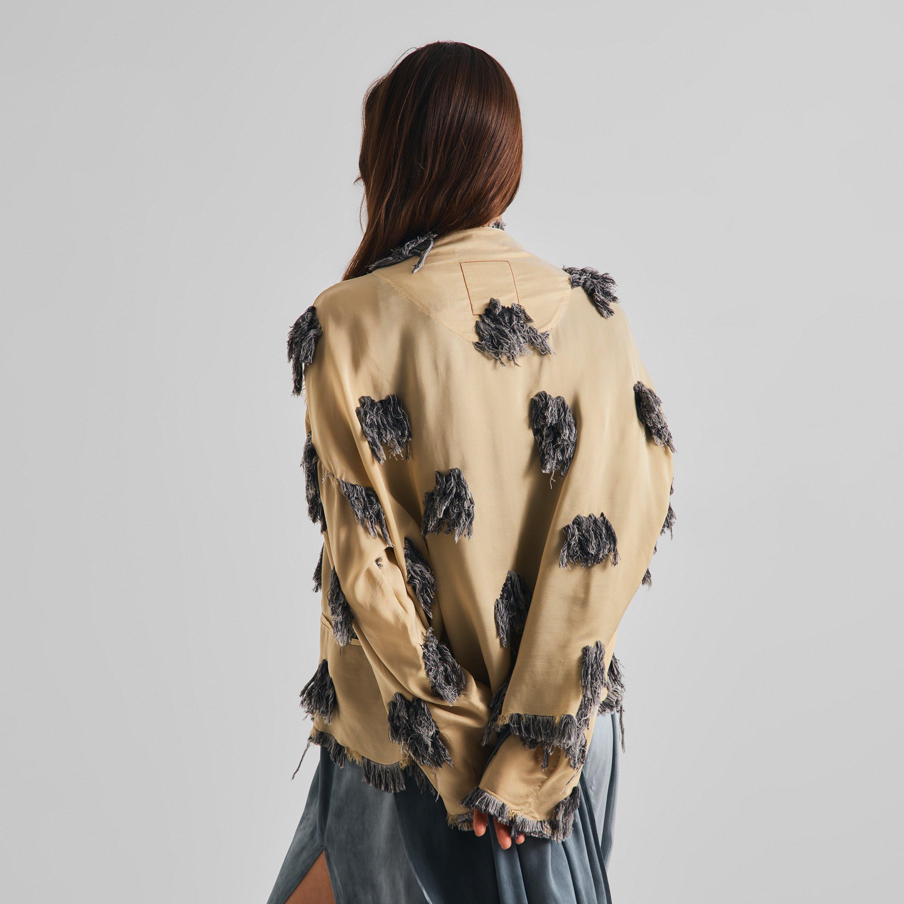 Off White/Grey - Uma Wang - Women's Klarke Overshirt - 4