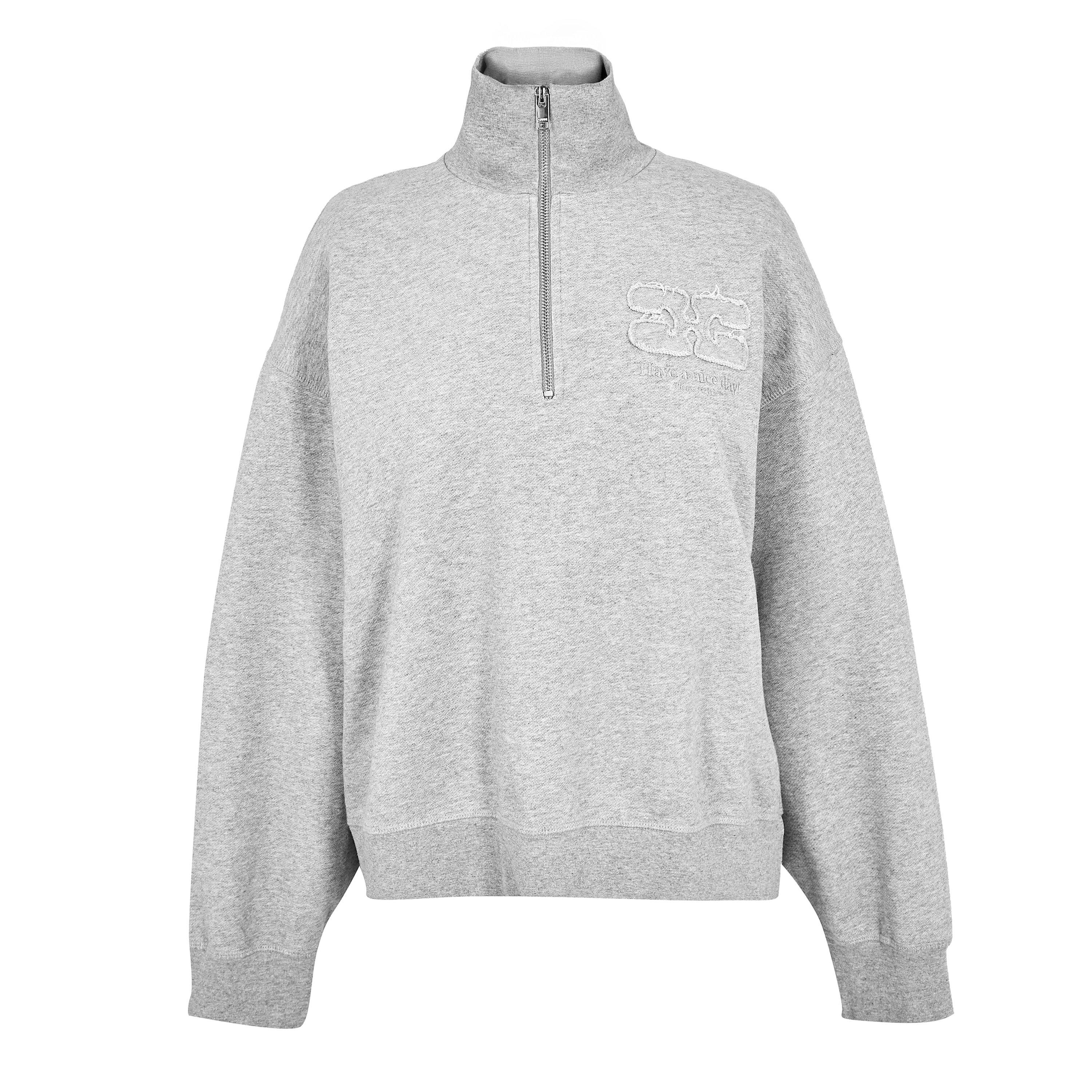 Ganni Ganni Isoli Half Zip Ld61 - Paloma - Size 12 (38)