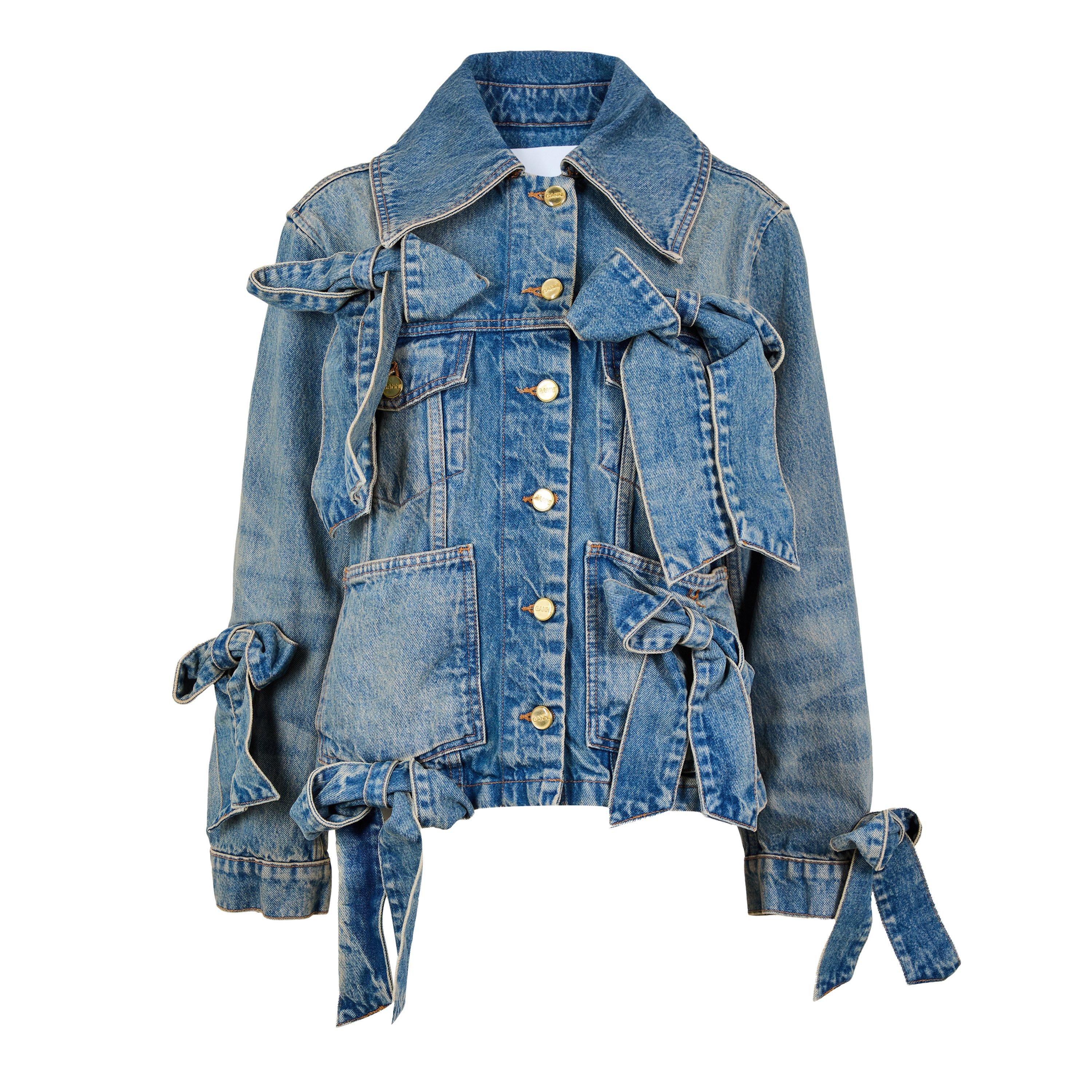 Ganni Women's Denim Jacket - Mid Blue - Size 12 (38)