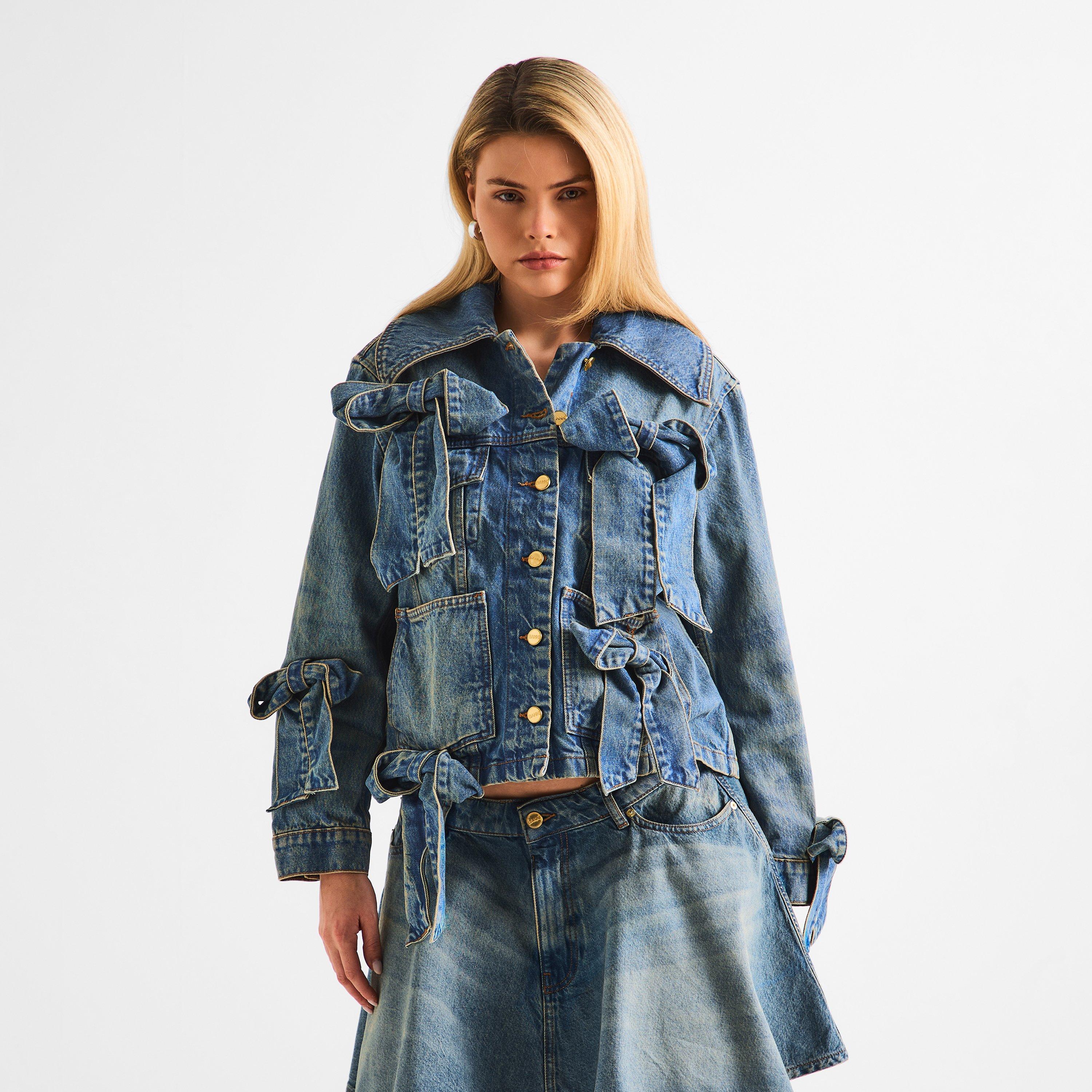 Mid Blue - Ganni - Women's Denim Jacket - 3