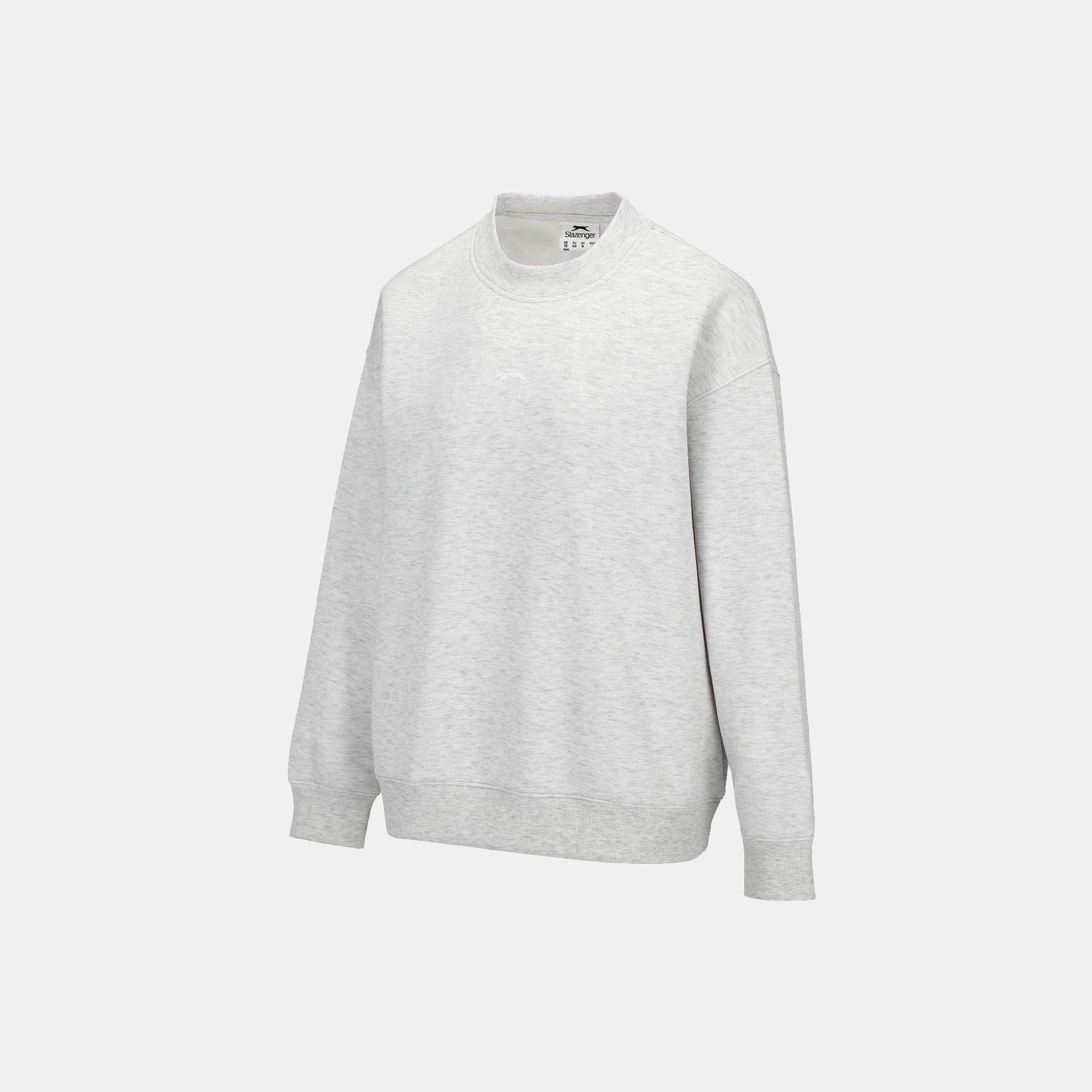 Ice Grey Marl - Slazenger - Crew Jumper  Womens - 3