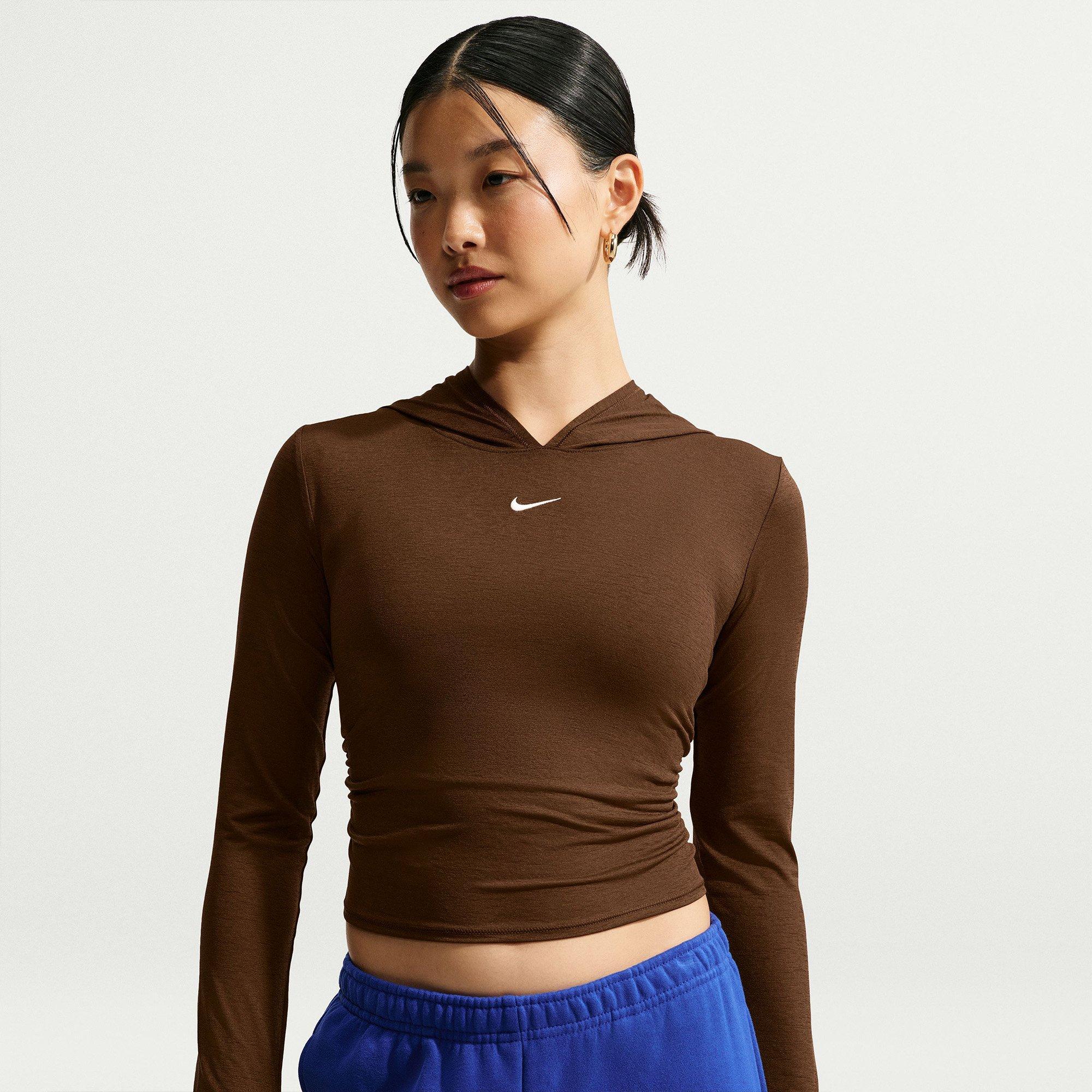 Cacao Wow/Sail - Nike - Nike Ls Hood Slub T Ld71 - 4