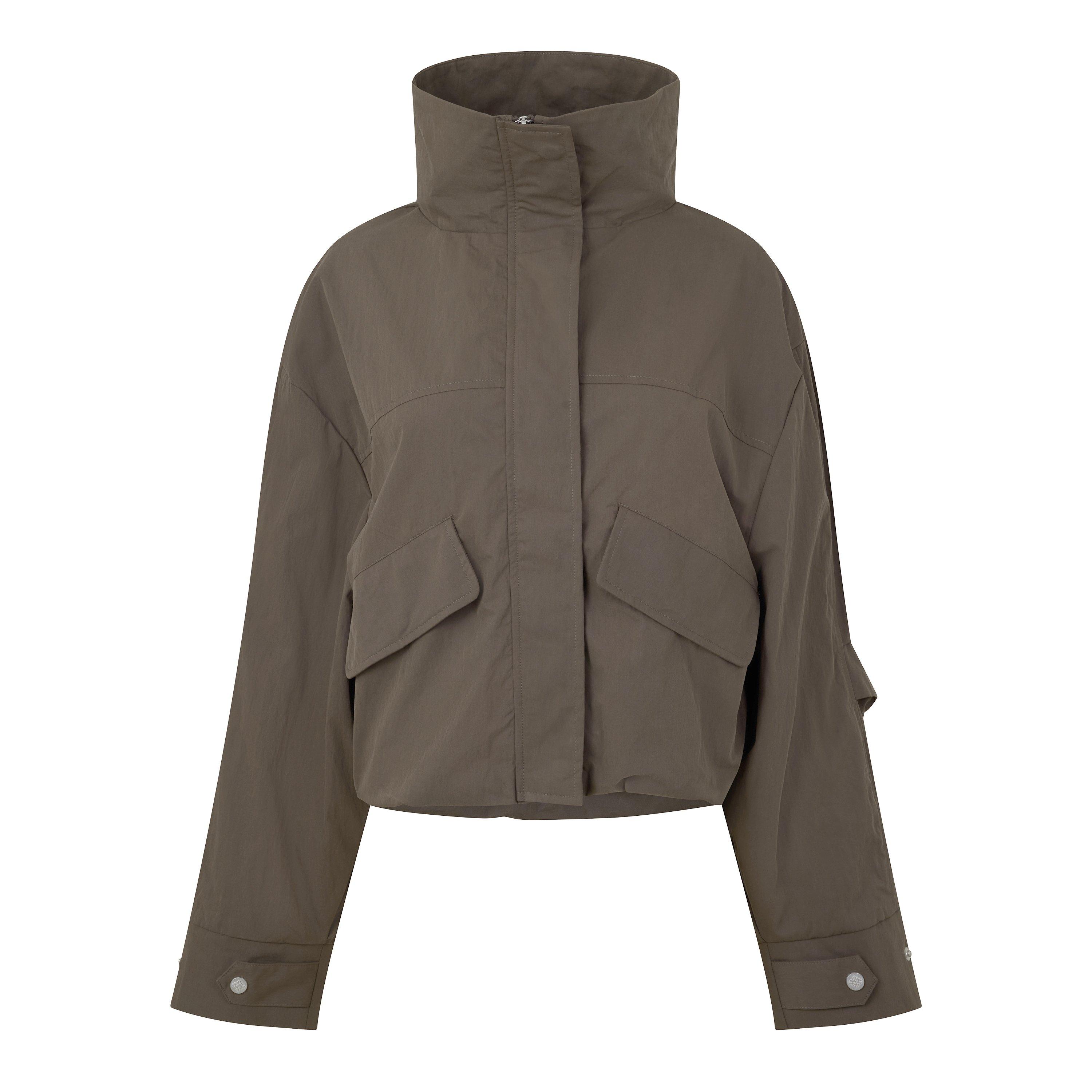 The Couture Club Women's Funnel Neck Softshell Jacket - Brown - 12 (M)