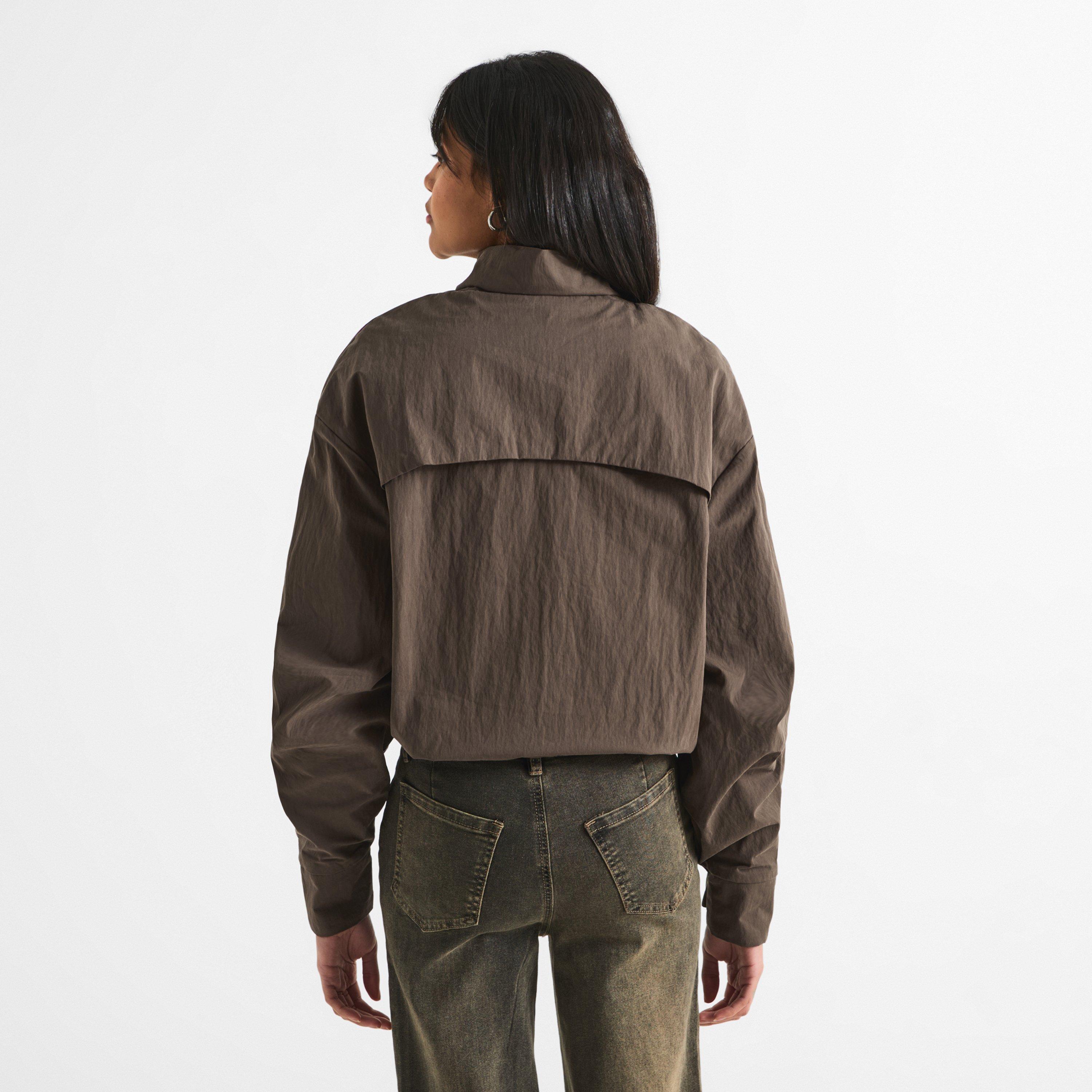 Brown - The Couture Club - Couture Funel Neck J Ld64 - 4