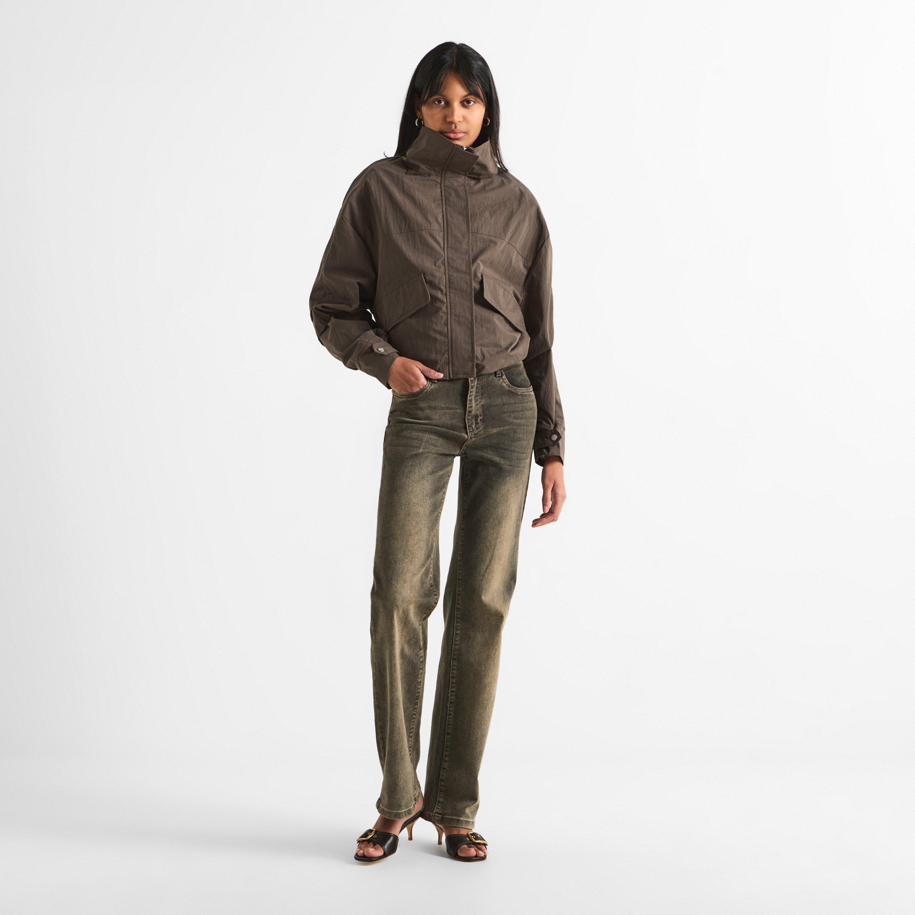 Brown - The Couture Club - Couture Funel Neck J Ld64 - 6