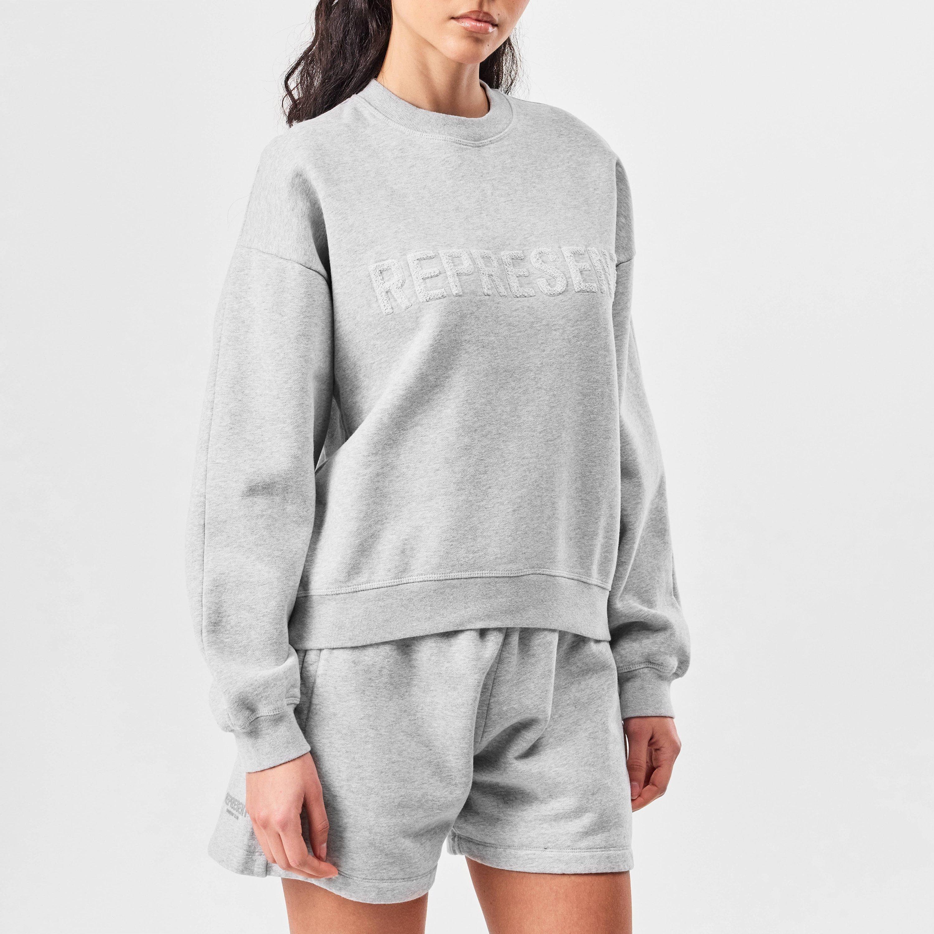 Grey Marl - Represent - Women's Rep Everyday Crew Ultra-soft Fleece Sweatshirt - 3