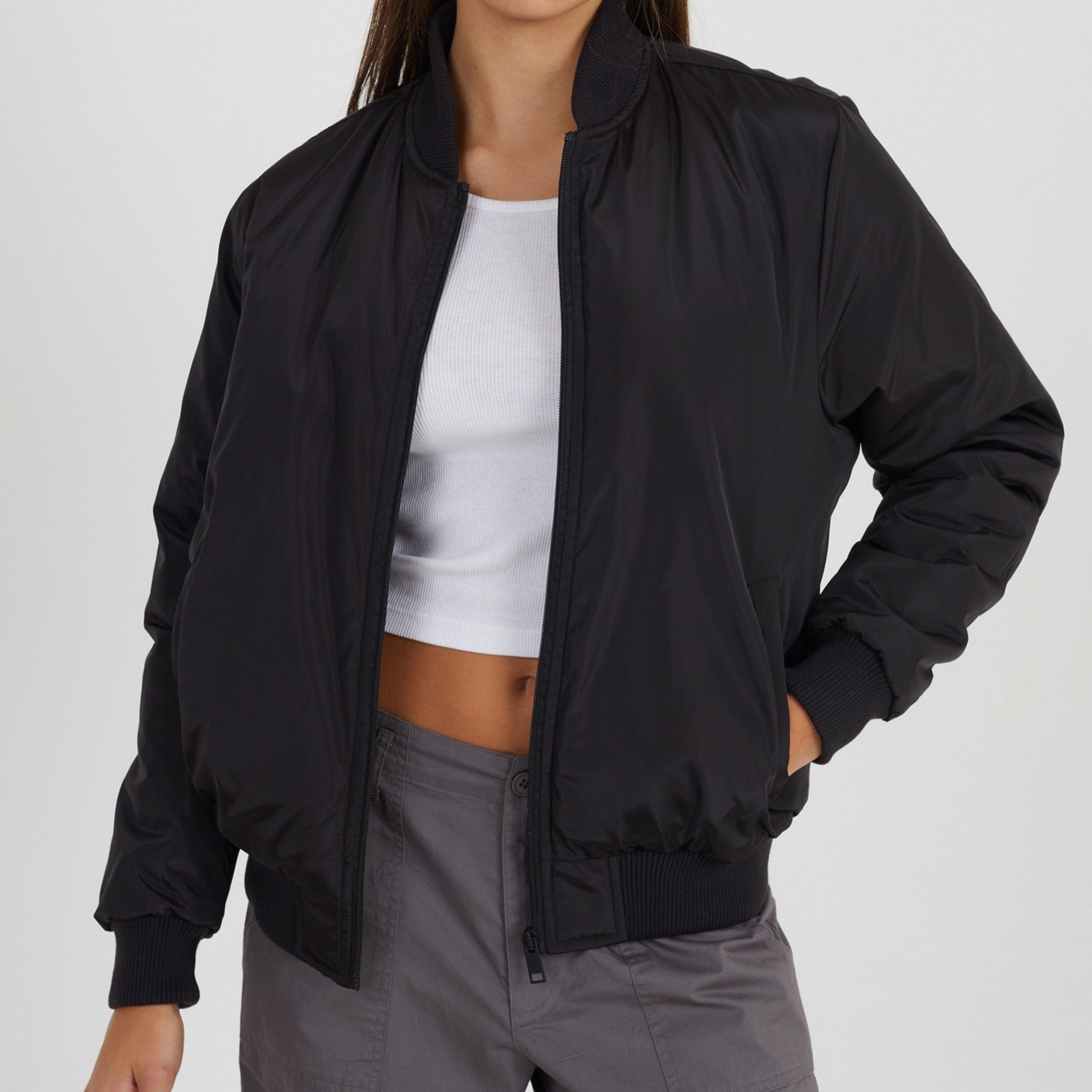 Crna - Brave Soul - Brave Soul Ladies Black Brazil Bomber Jacket - 1